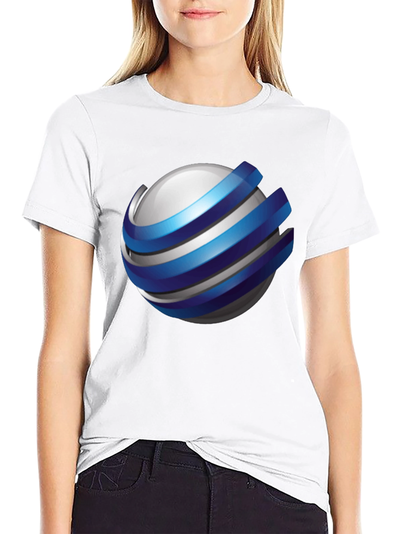 Sphere Logo Black T-Shirt - Modern Graphic Tee
