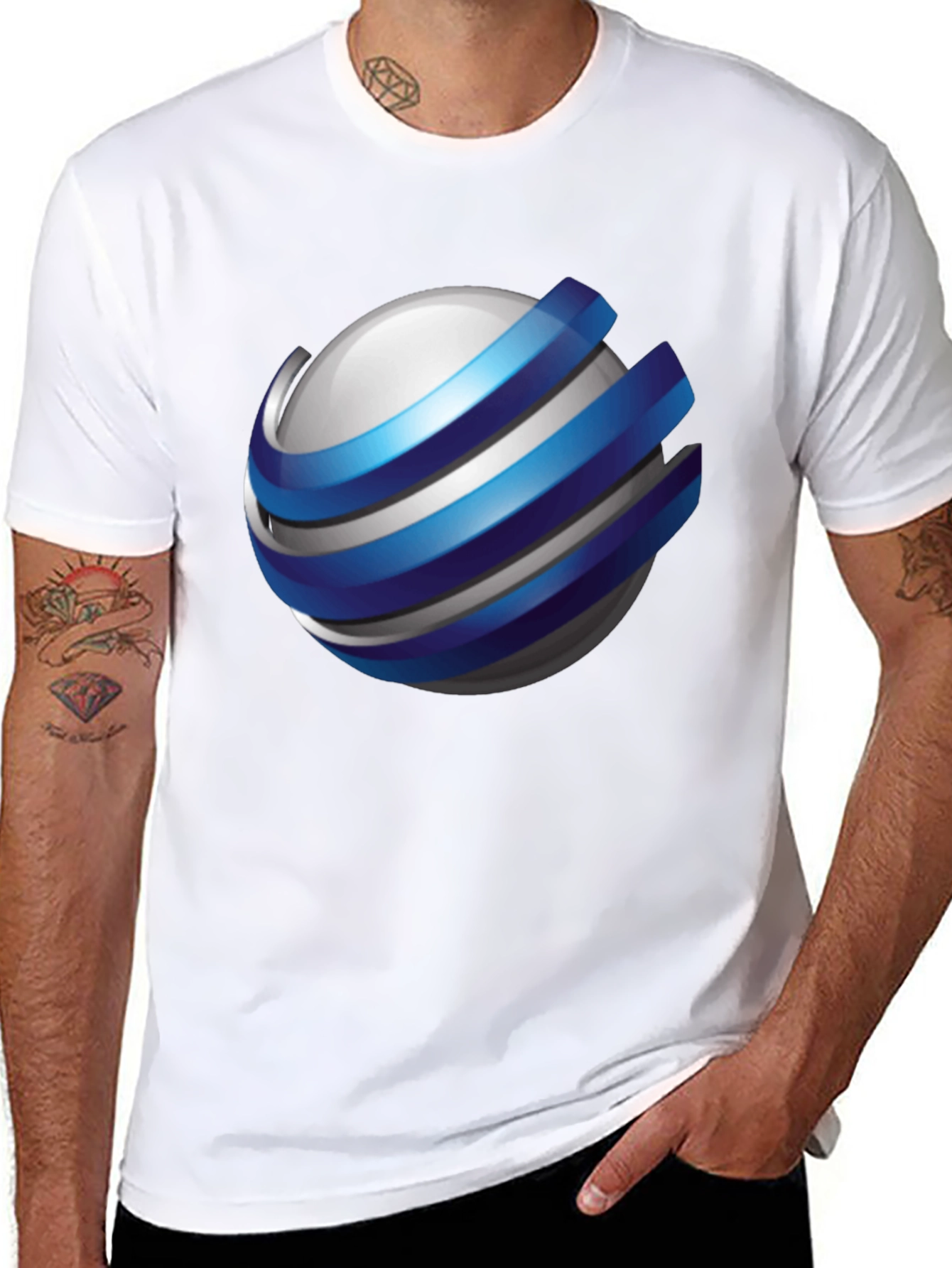 Sphere Logo Black T-Shirt - Modern Graphic Tee