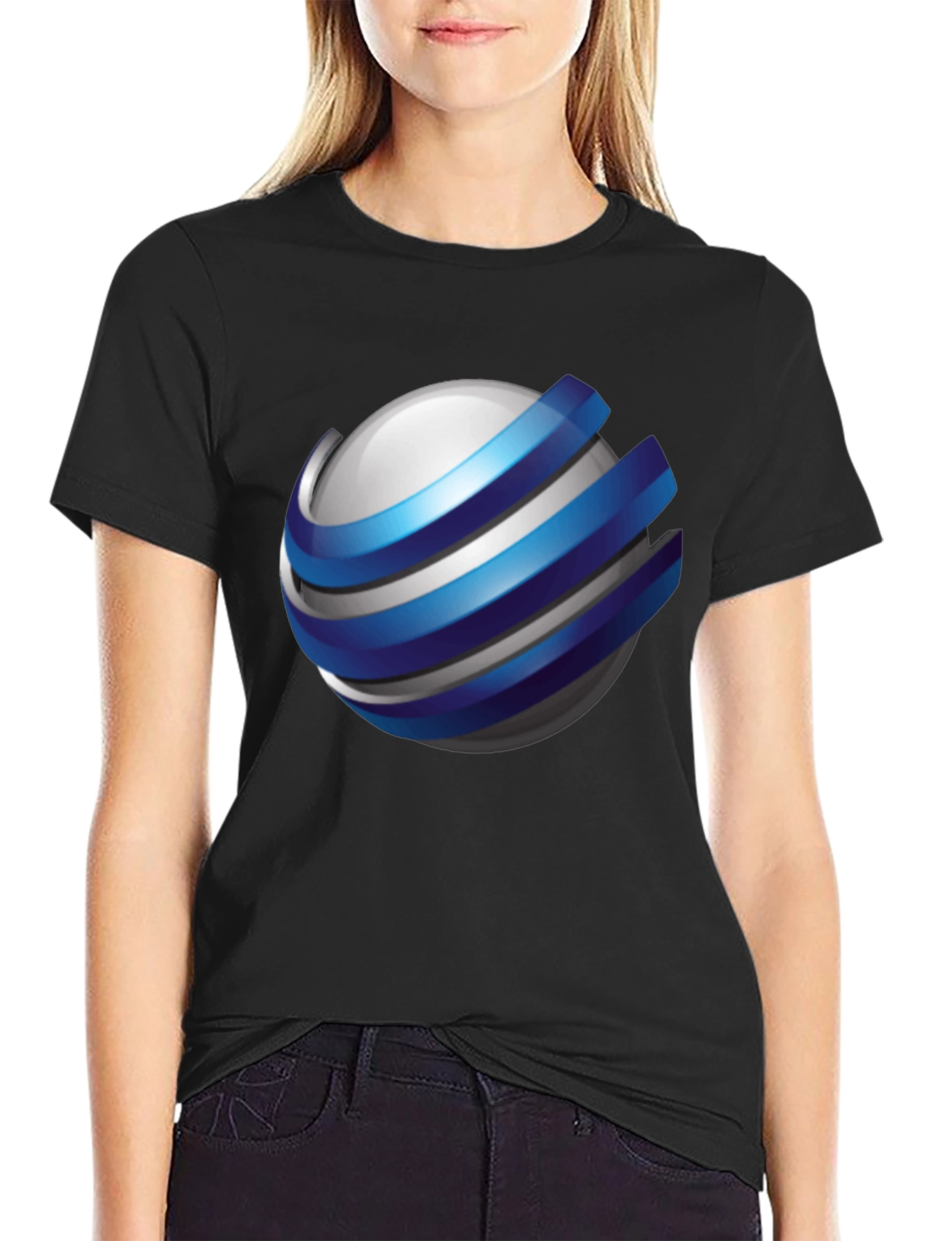 Sphere Logo Black T-Shirt - Modern Graphic Tee