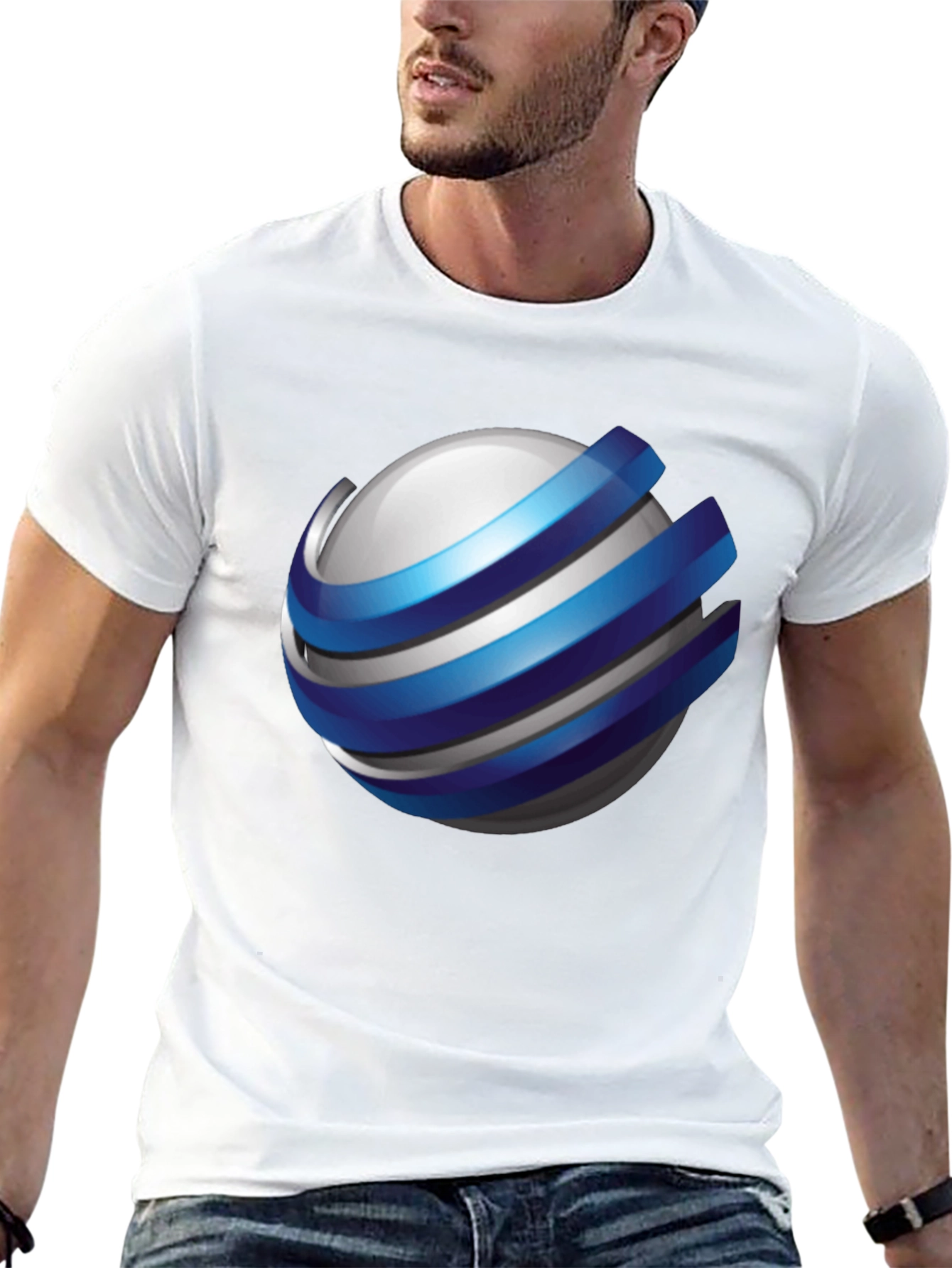 Sphere Logo Black T-Shirt - Modern Graphic Tee