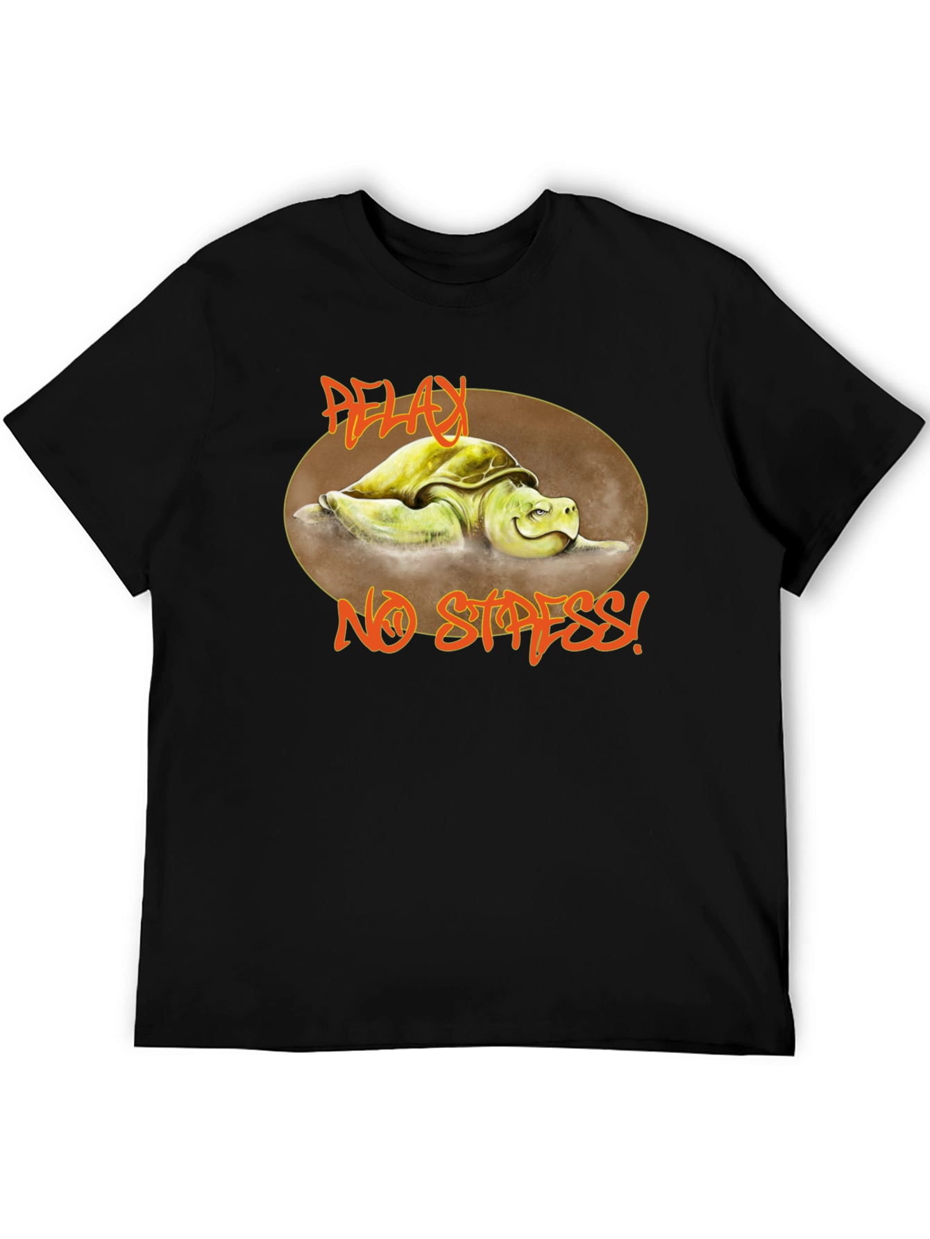 Relax No Stress Turtle Graphic T-Shirt