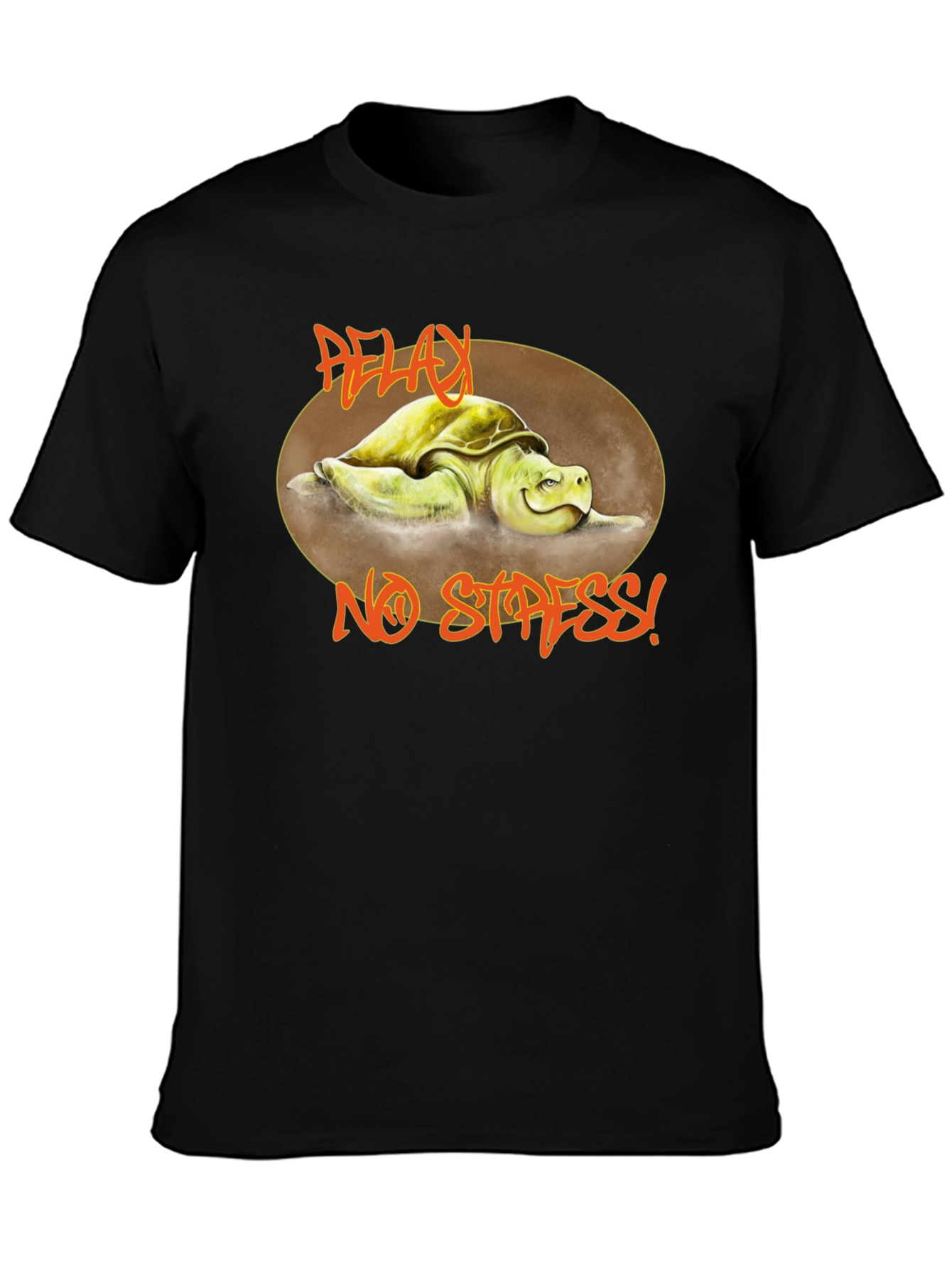 Relax No Stress Turtle Graphic T-Shirt