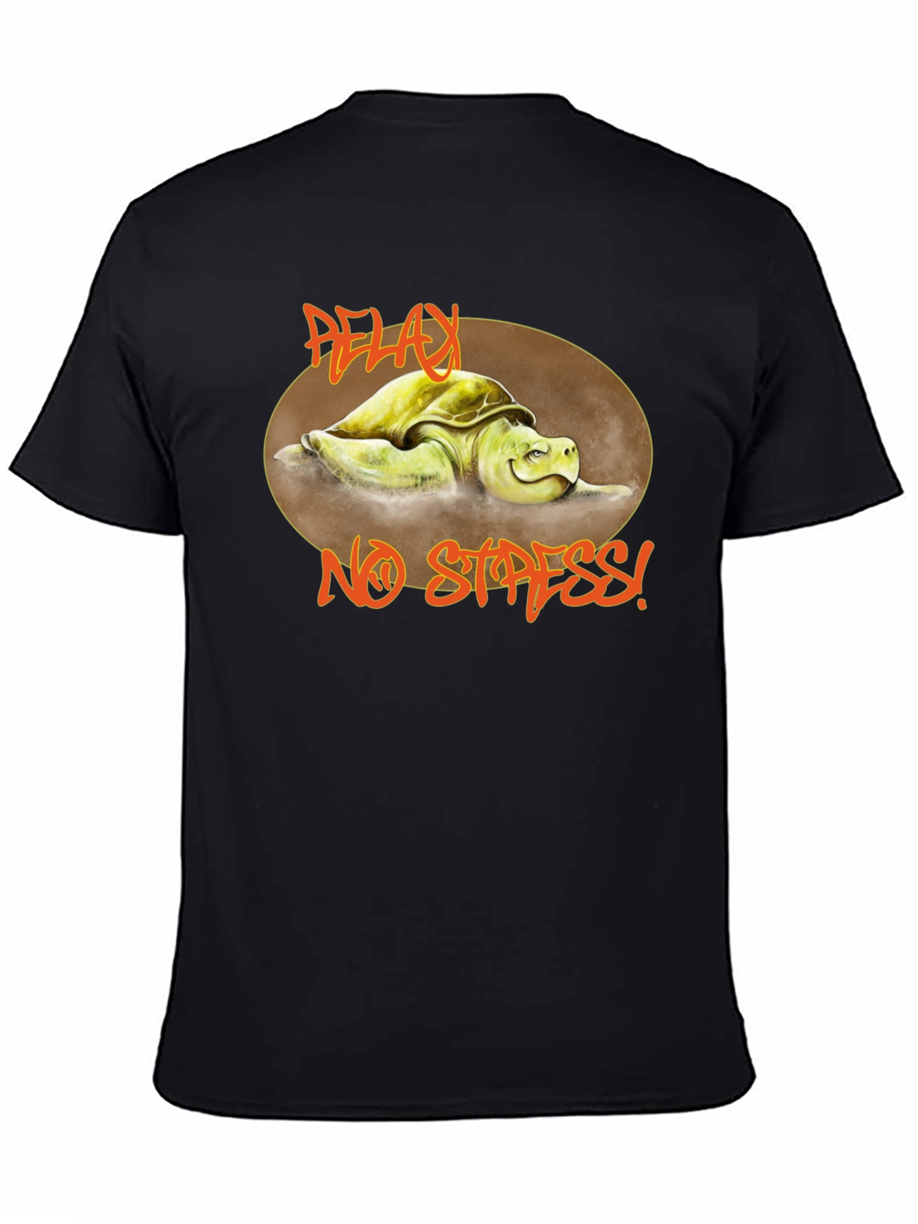 Relax No Stress Turtle Graphic T-Shirt