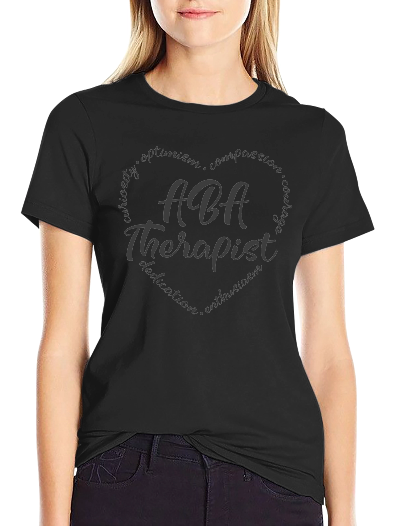 ABA Therapist Heart Graphic T-Shirt