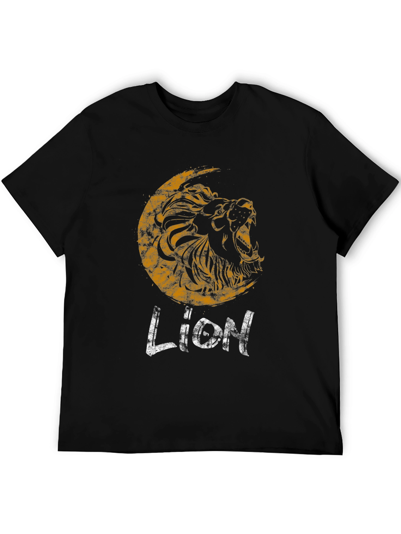 Roaring Lion Graphic Print Black T-Shirt