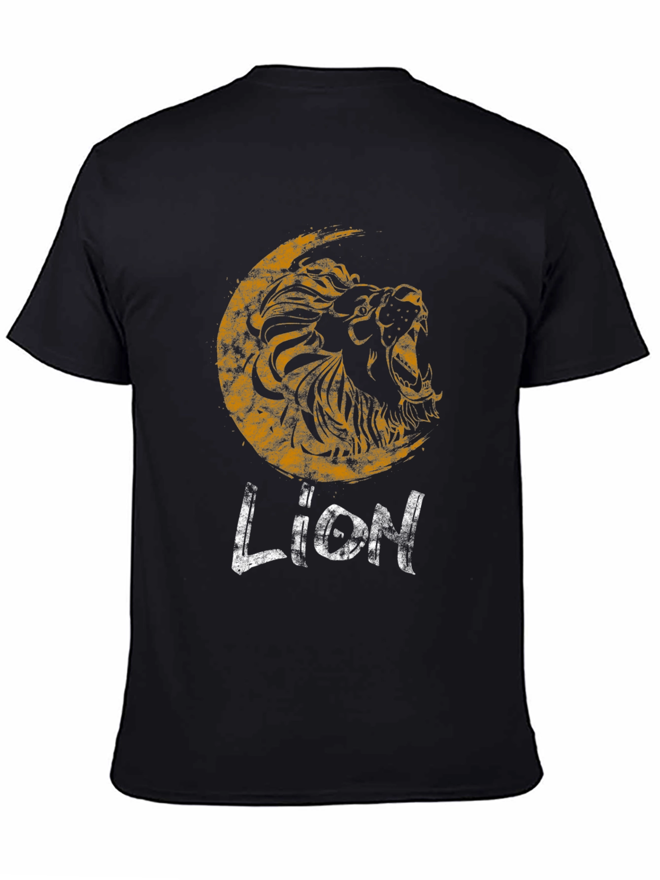 Roaring Lion Graphic Print Black T-Shirt