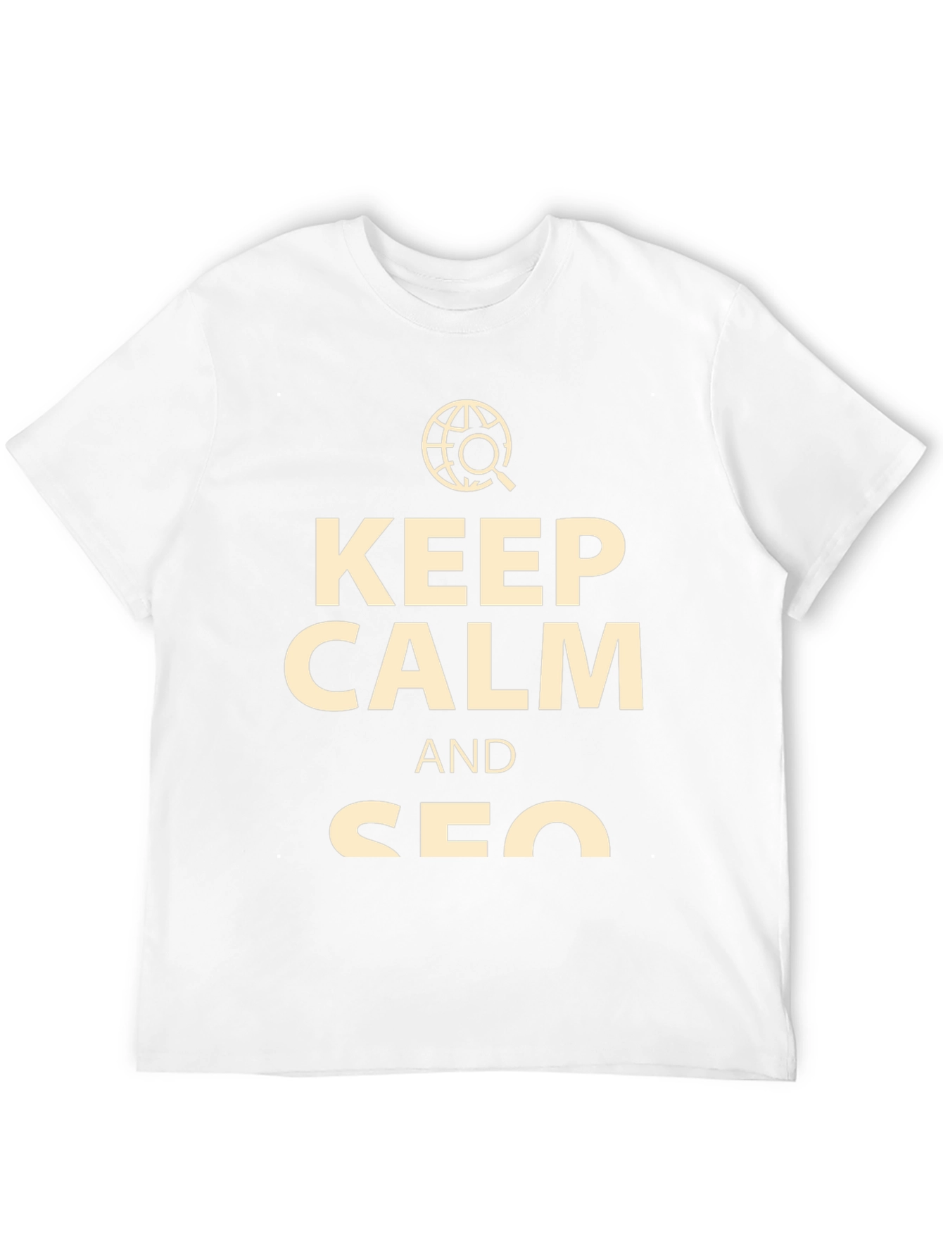 Keep Calm SEO T-Shirt - Black Cotton Tee