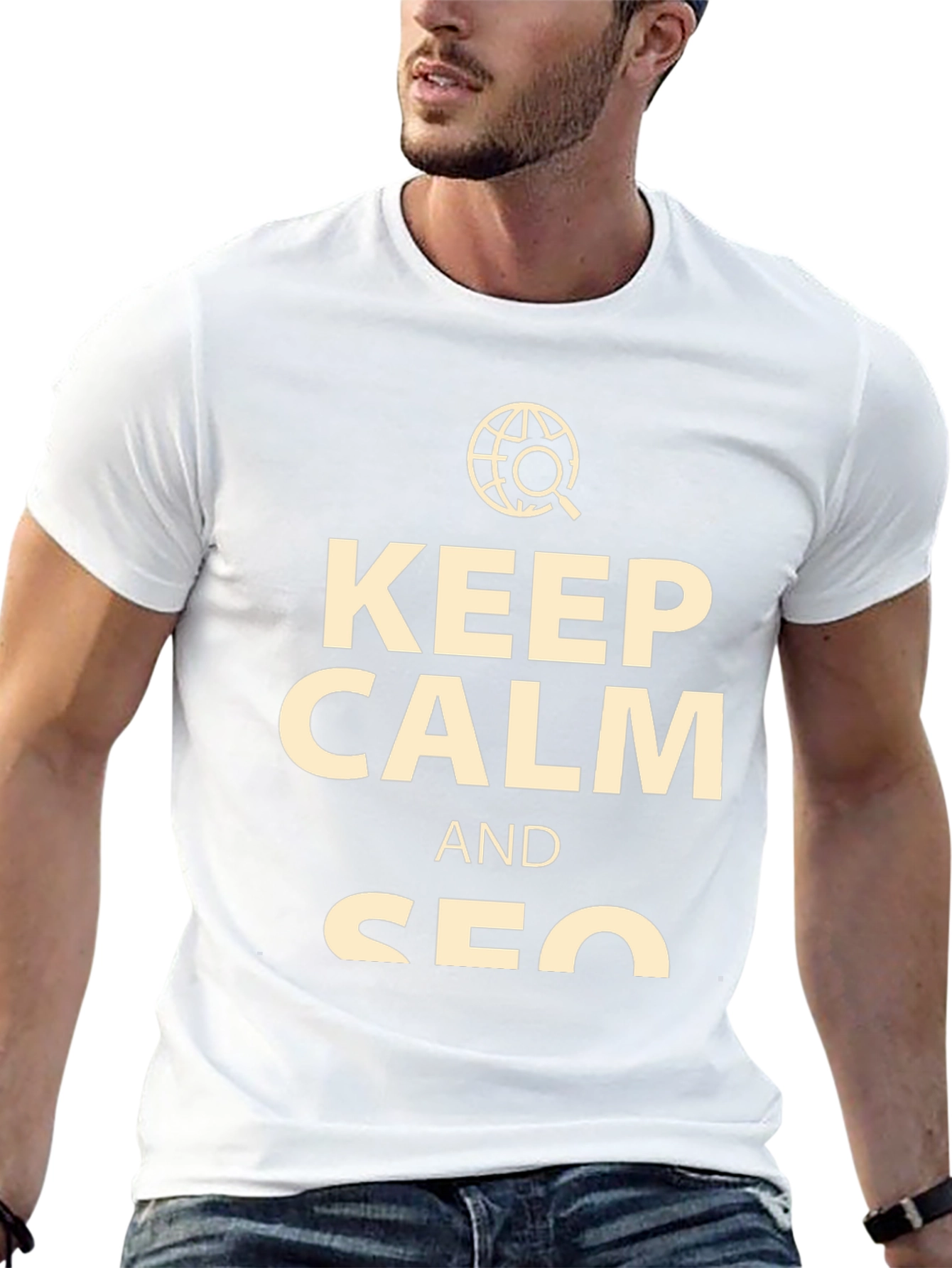 Keep Calm SEO T-Shirt - Black Cotton Tee