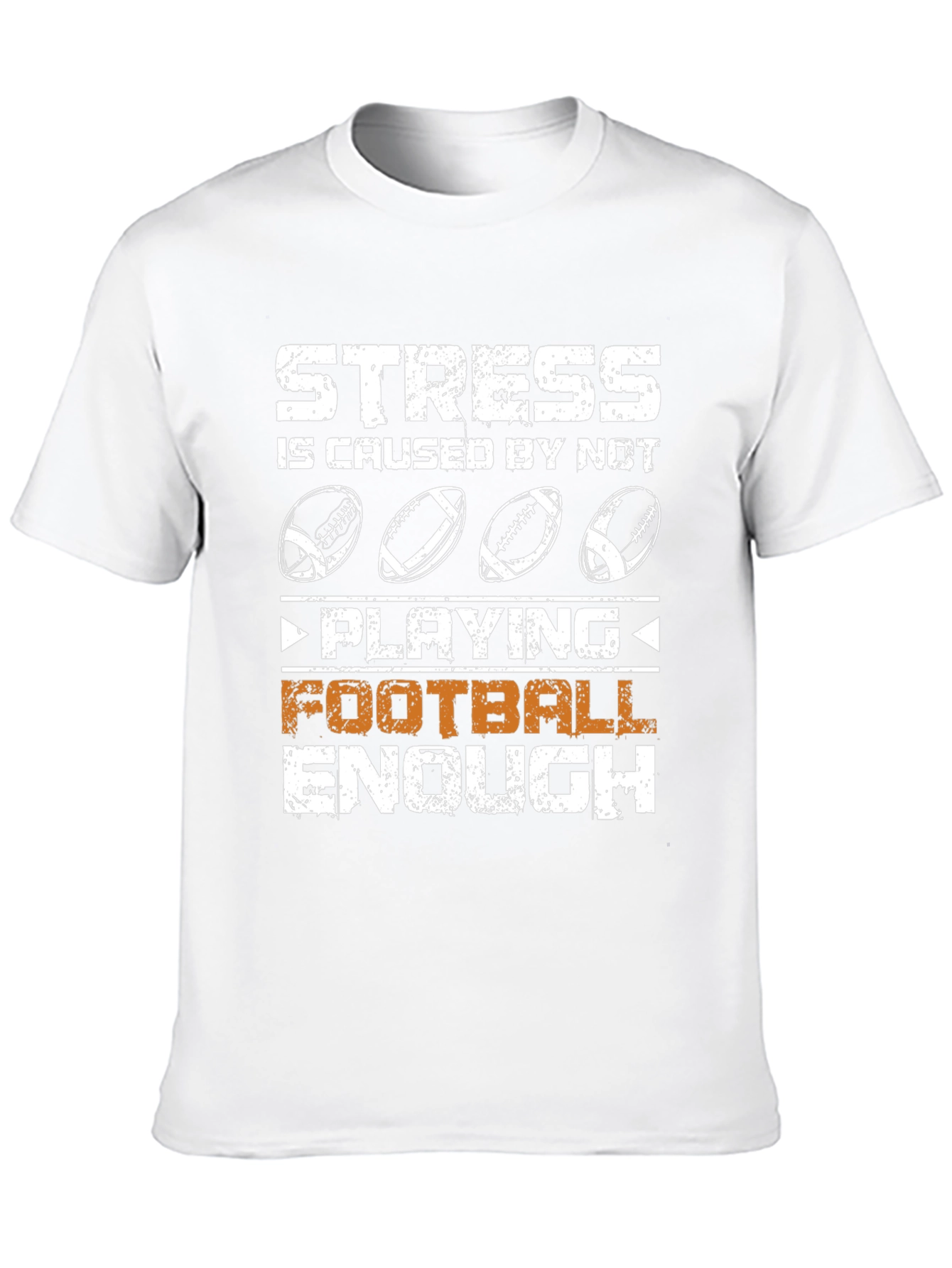 Stress Not Playing Football Enough Black T-Shirt