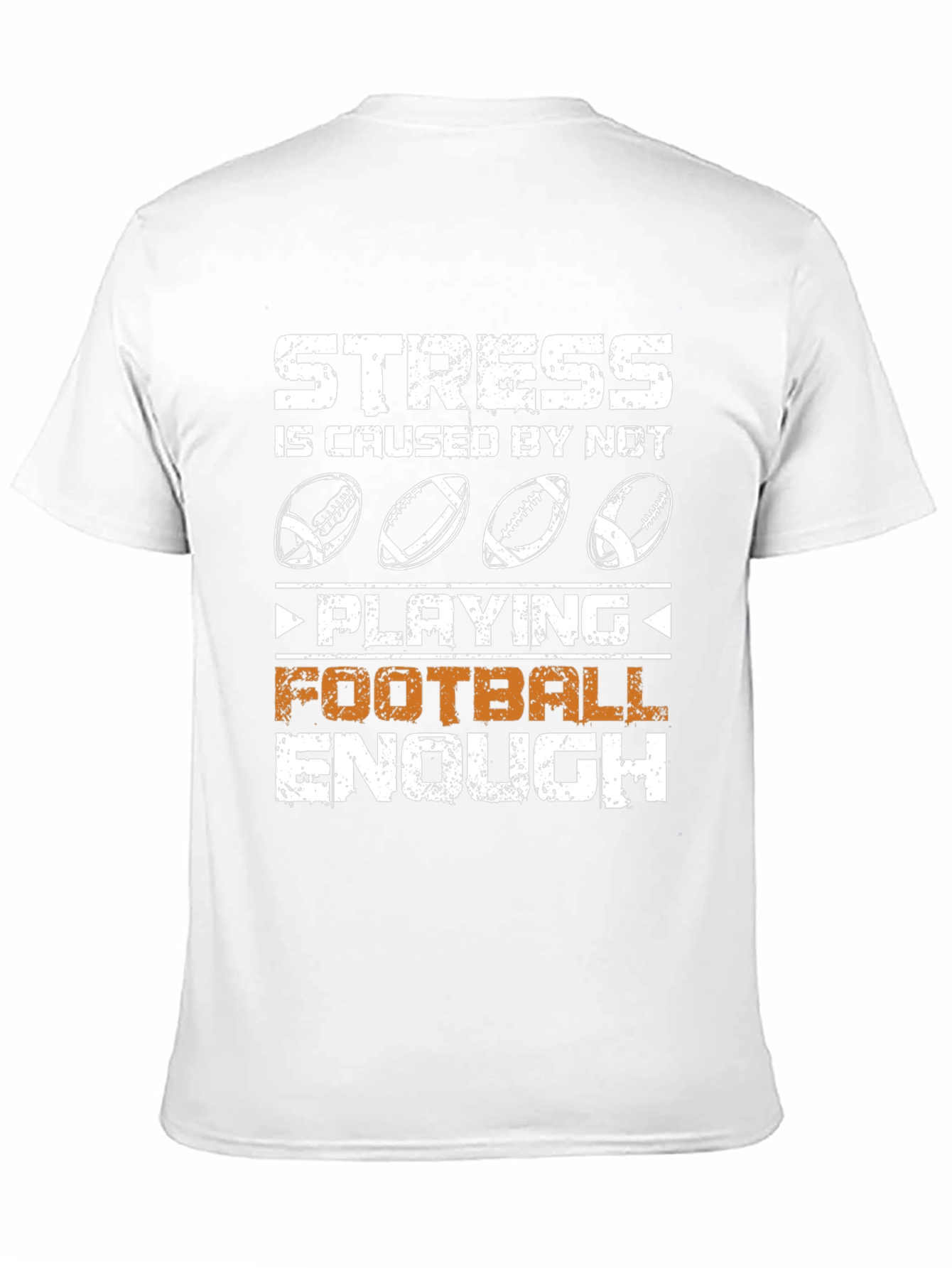 Stress Not Playing Football Enough Black T-Shirt