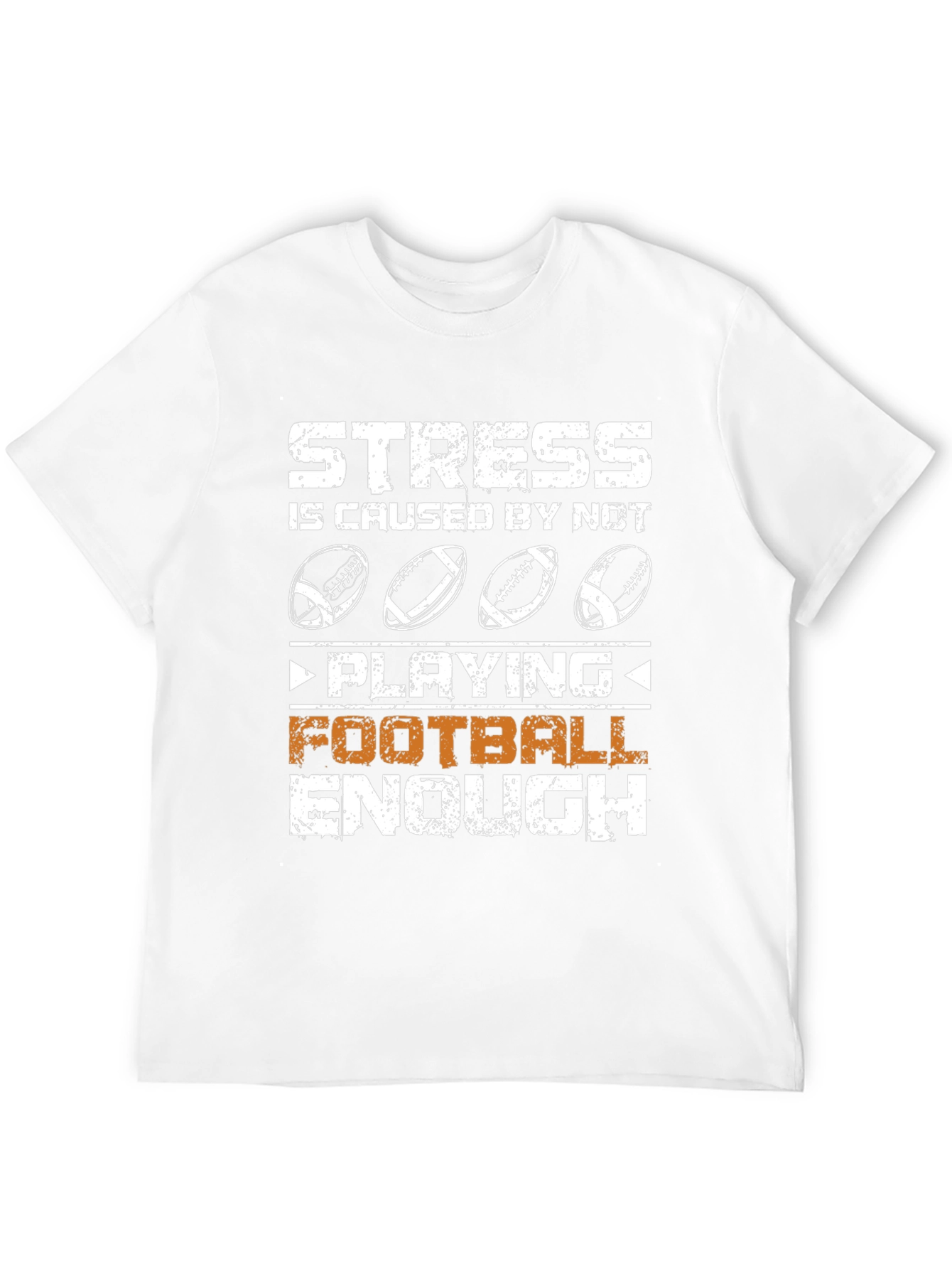 Stress Not Playing Football Enough Black T-Shirt