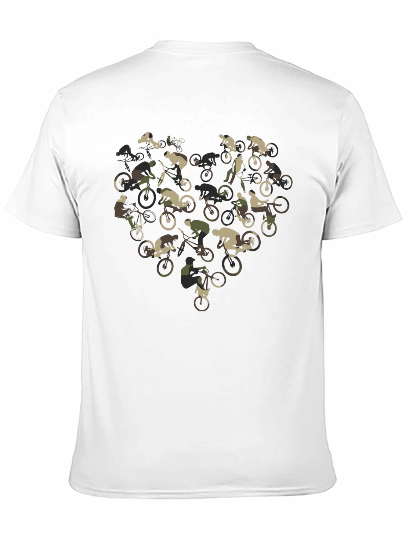 Mountain Bike Heart Camo Graphic Tee