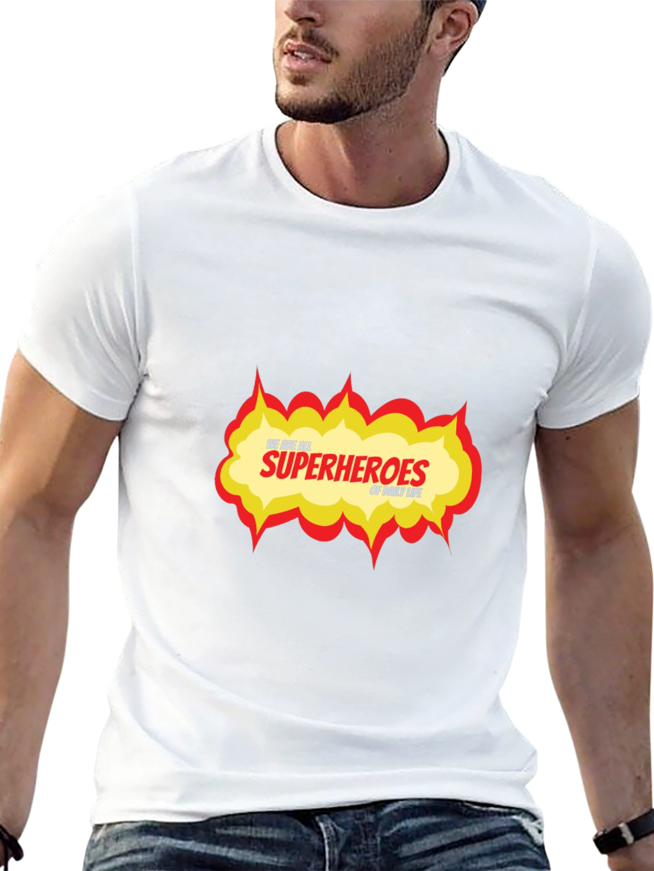 Superhero Daily Life Graphic Tee - Black