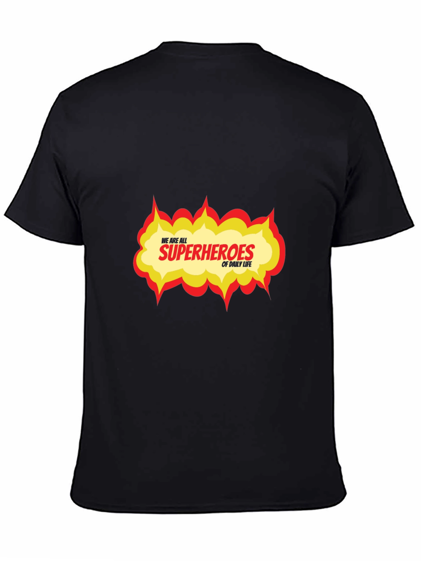 Superhero Daily Life Graphic Tee - Black