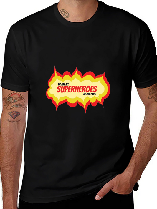 Superhero Daily Life Graphic Tee - Black