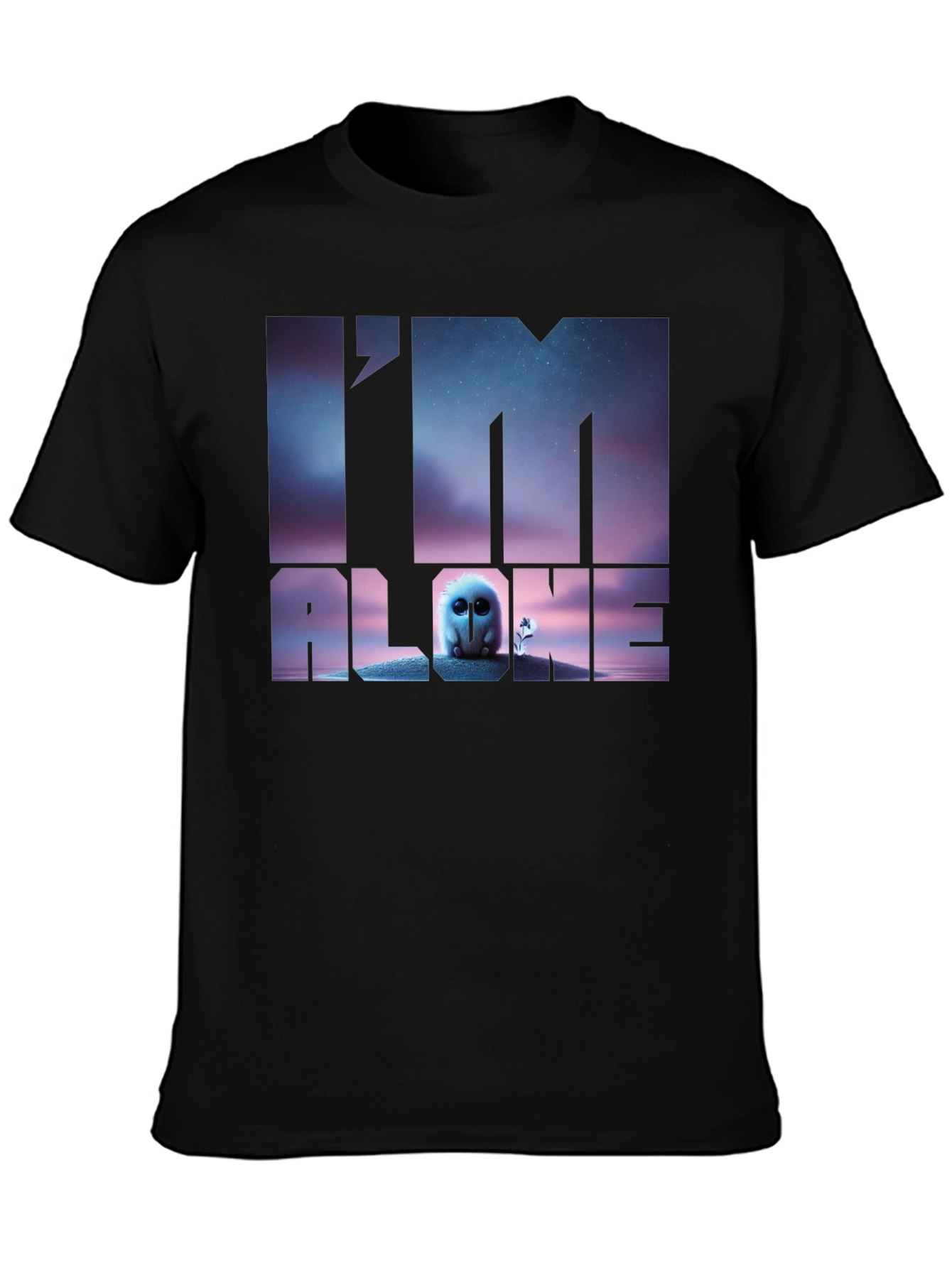Im Alone Graphic T-Shirt - Black