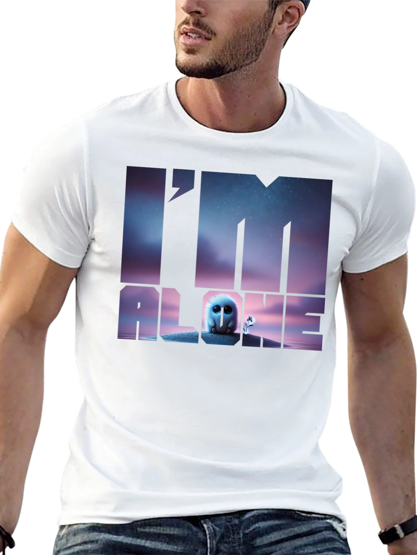 Im Alone Graphic T-Shirt - Black