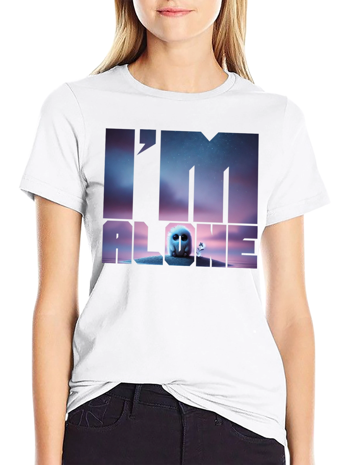 Im Alone Graphic T-Shirt - Black