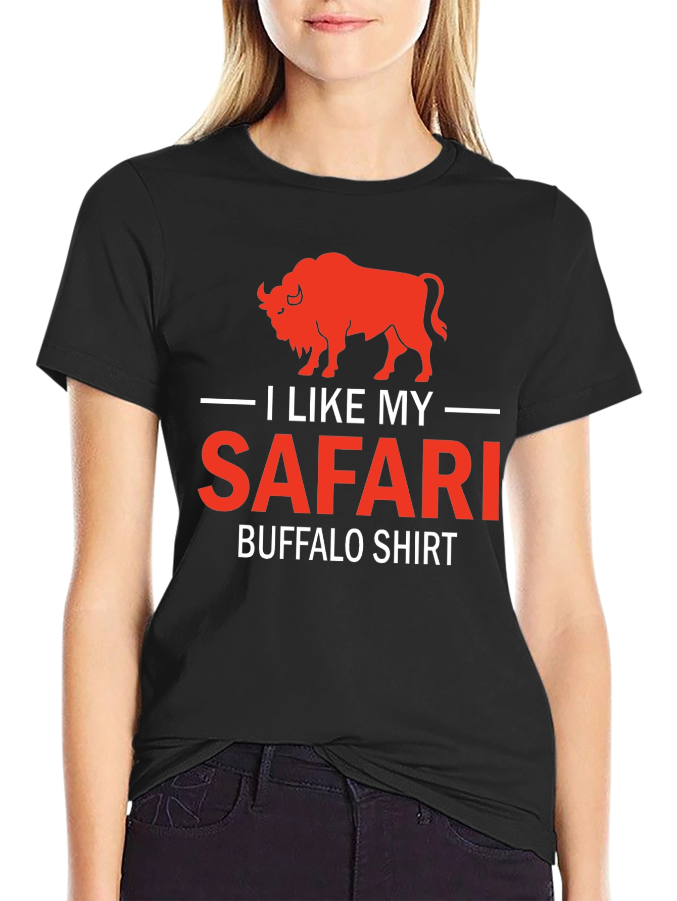 I Like My Safari Buffalo T-Shirt - Graphic Tee