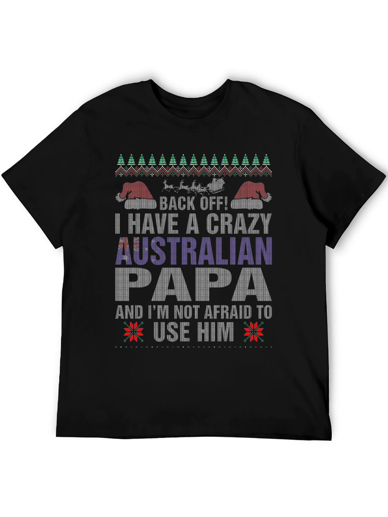 Crazy Australian Papa Christmas T-Shirt