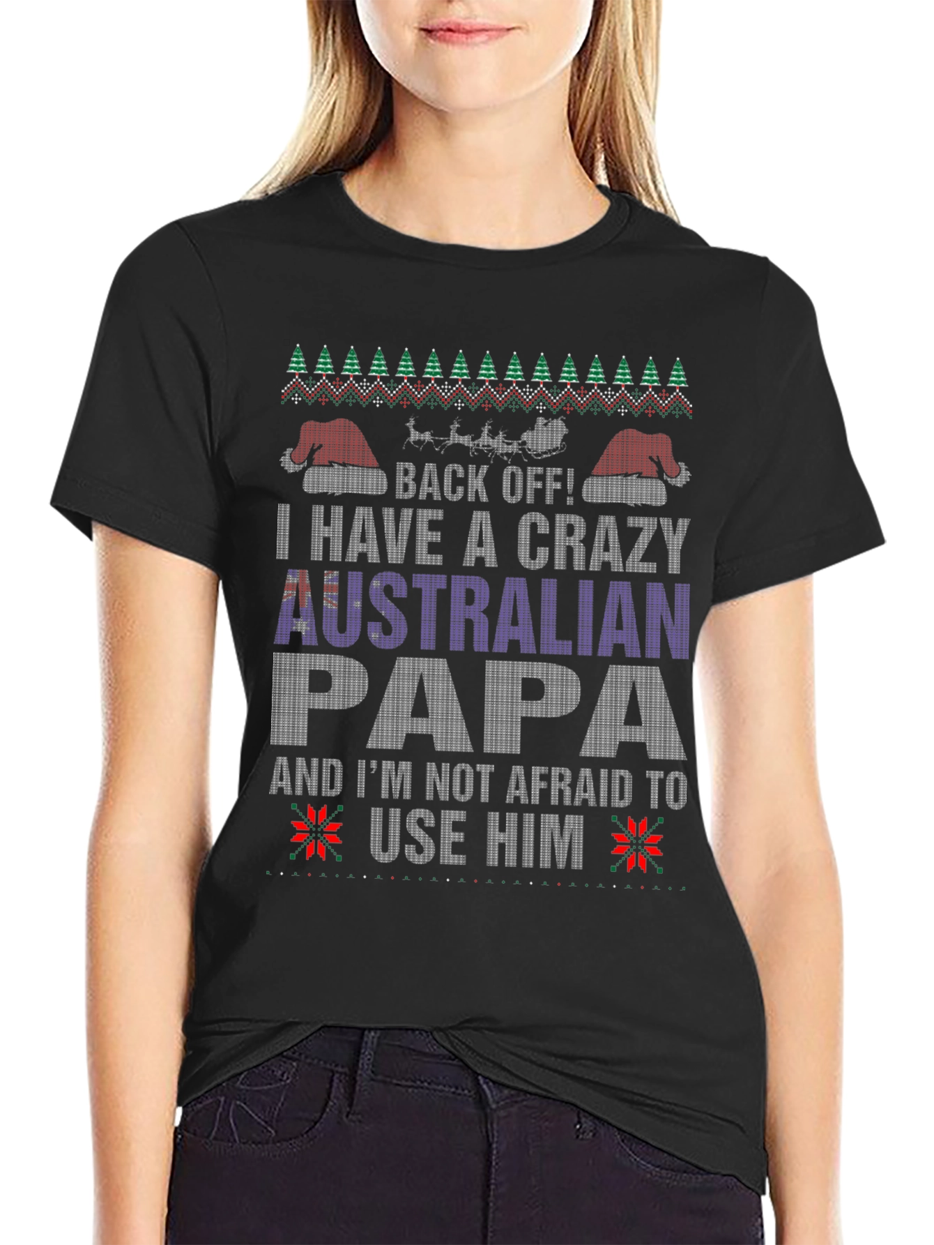 Crazy Australian Papa Christmas T-Shirt