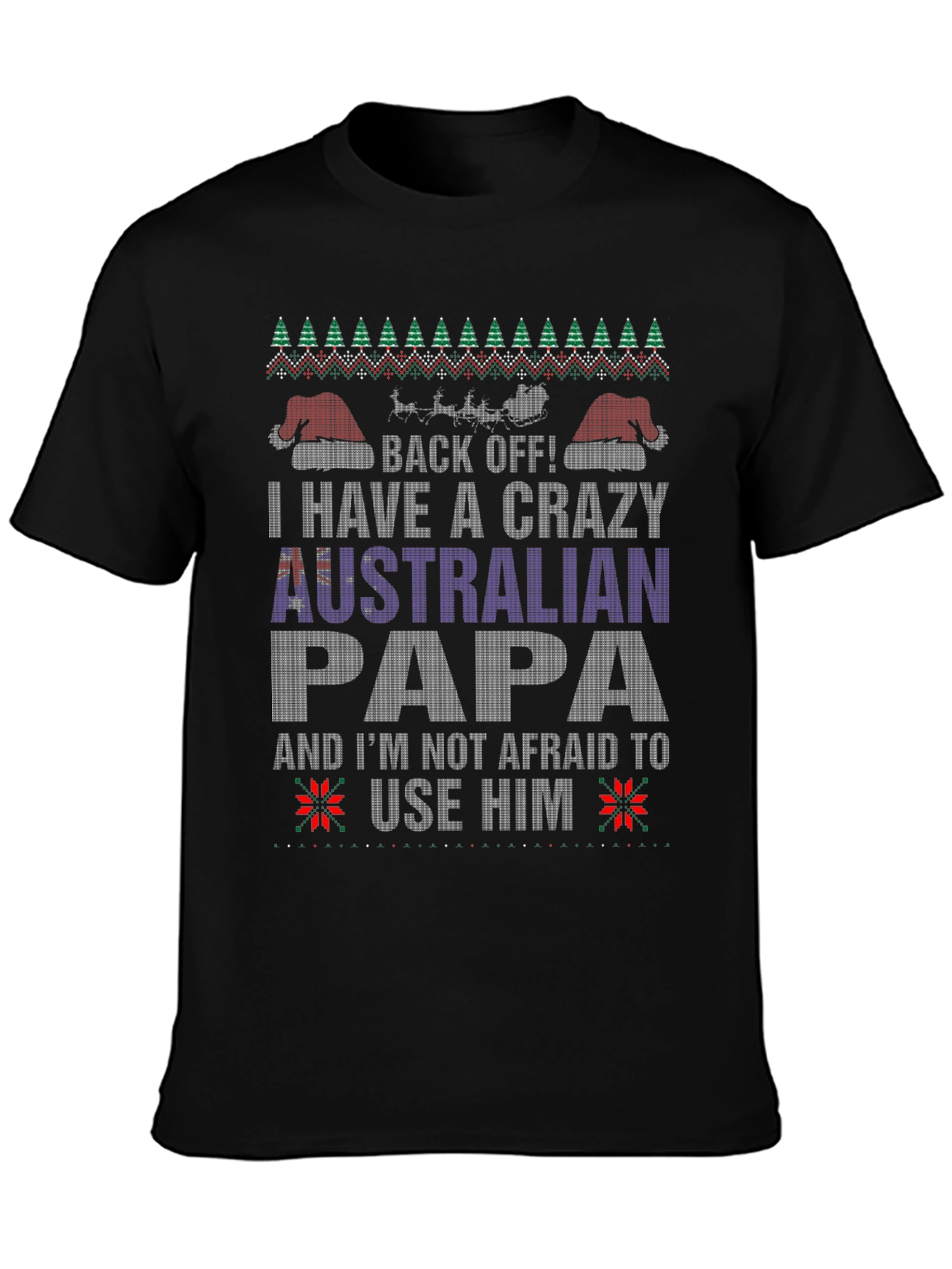 Crazy Australian Papa Christmas T-Shirt
