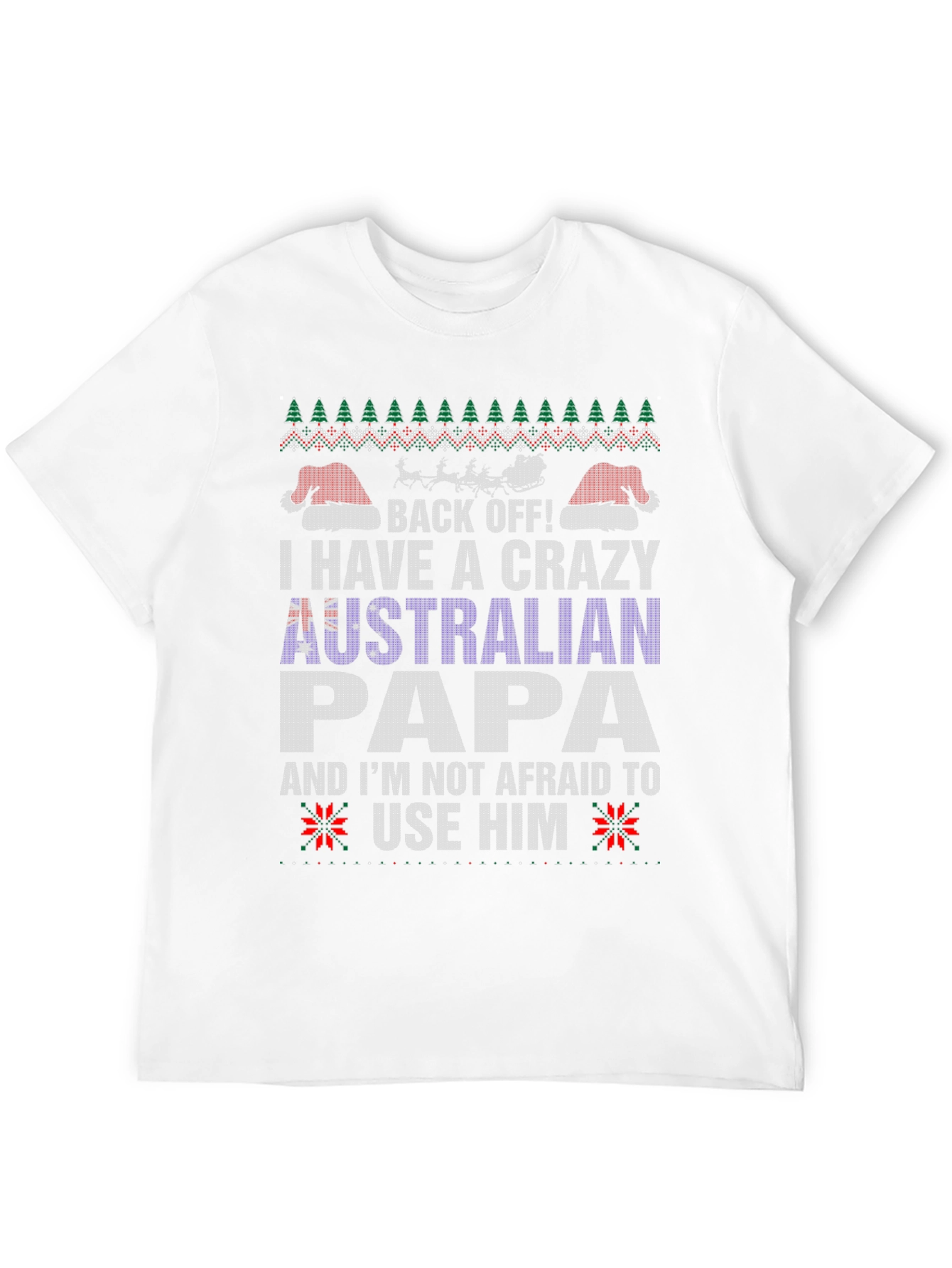 Crazy Australian Papa Christmas T-Shirt
