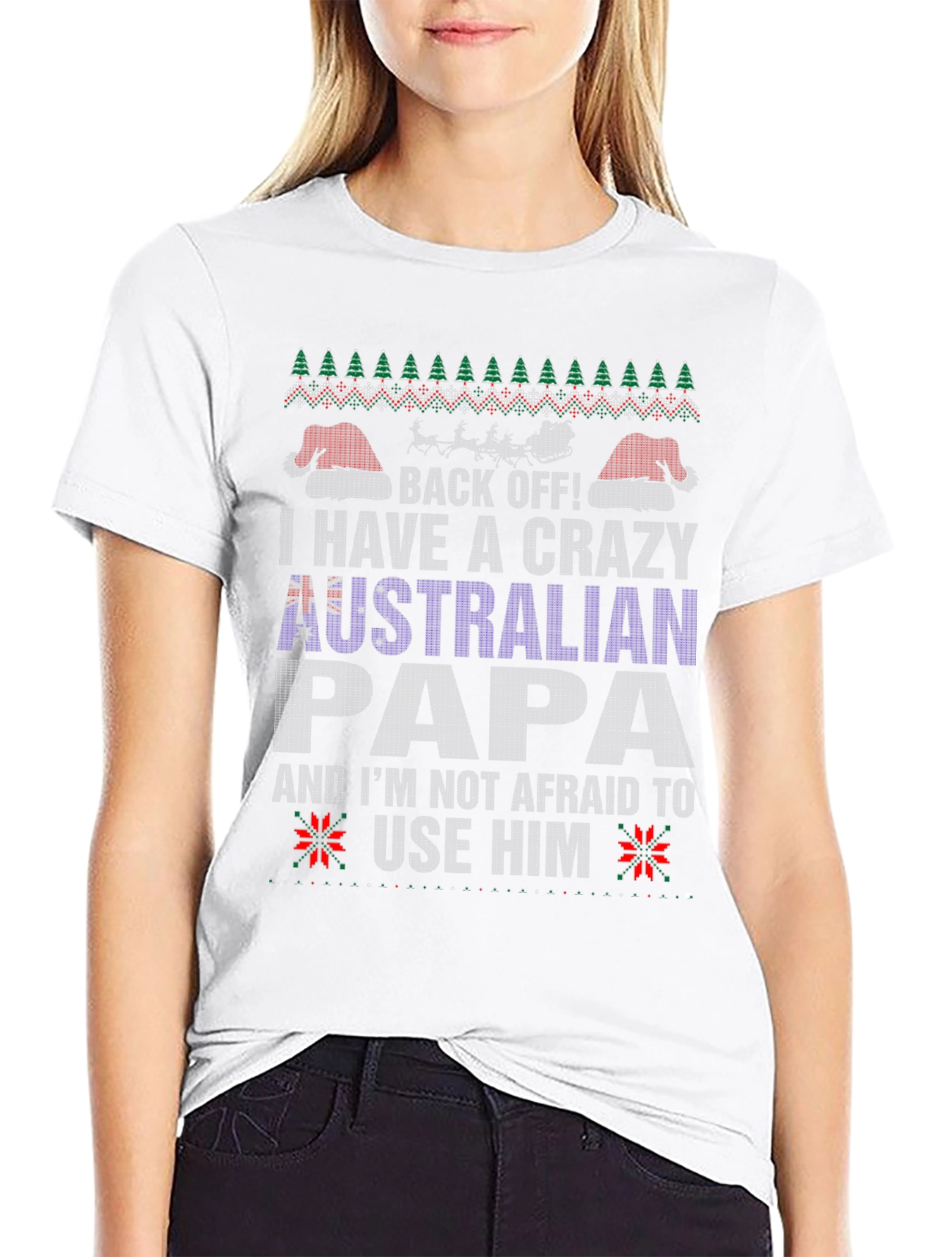 Crazy Australian Papa Christmas T-Shirt