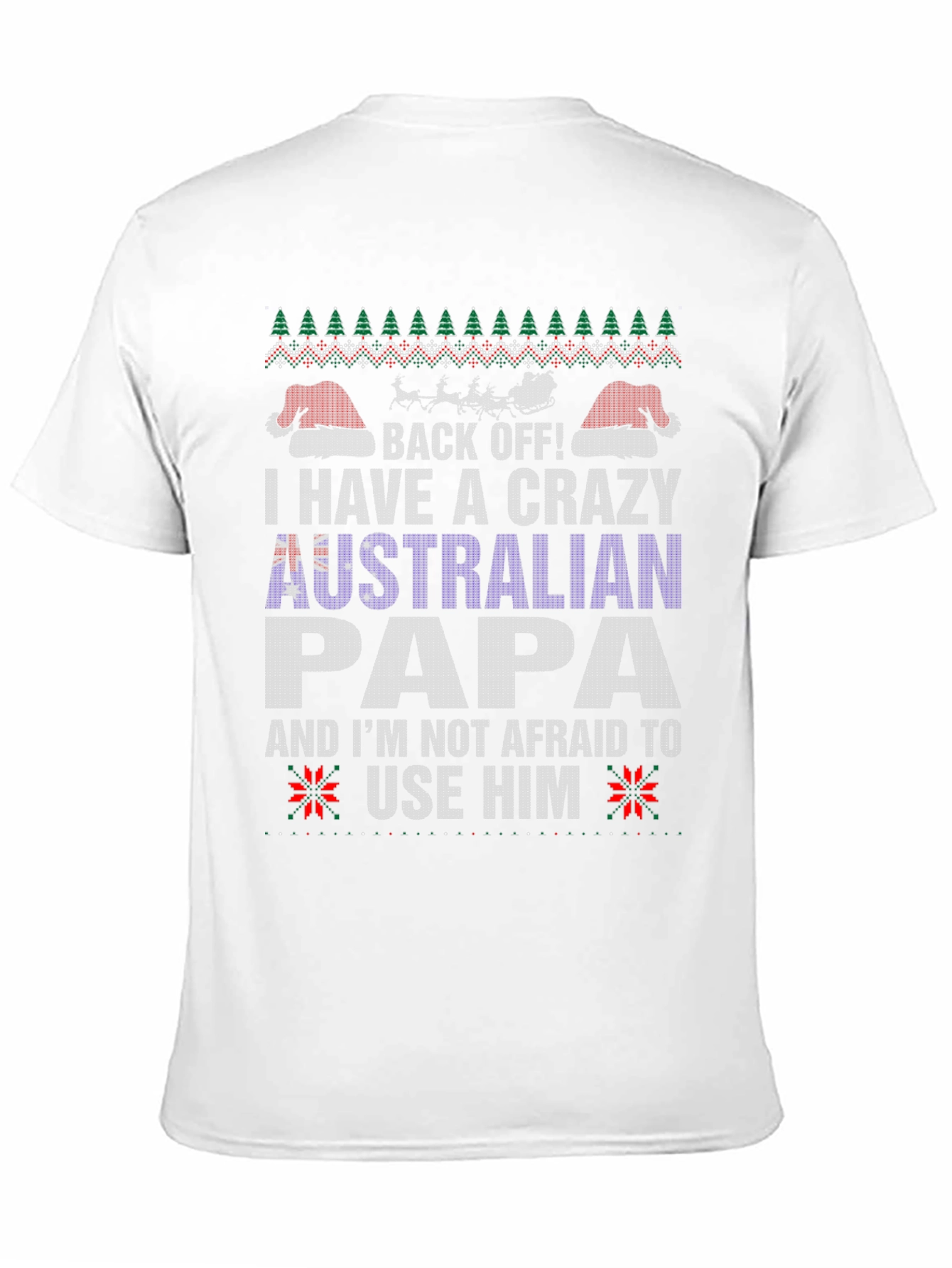 Crazy Australian Papa Christmas T-Shirt