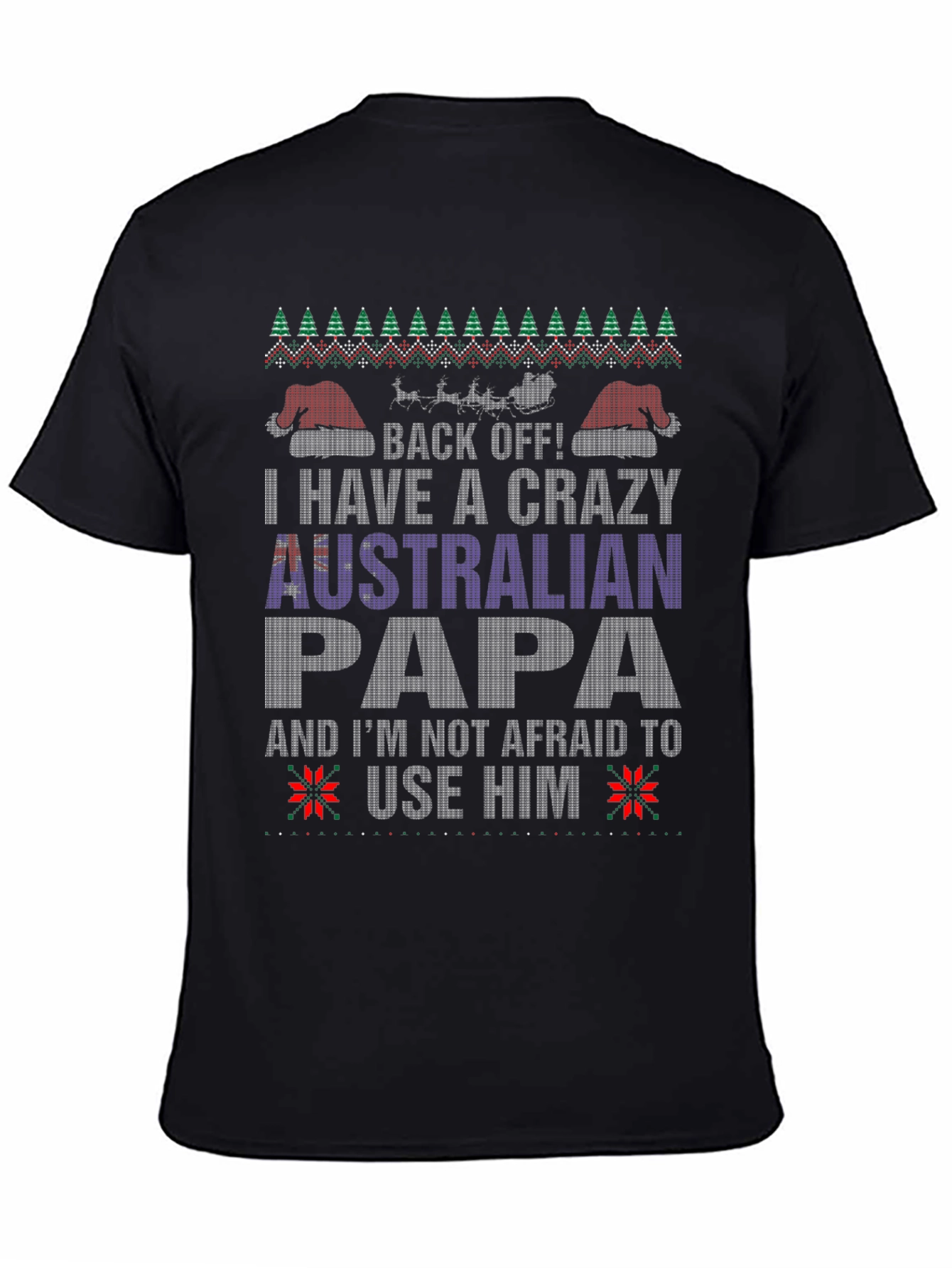Crazy Australian Papa Christmas T-Shirt