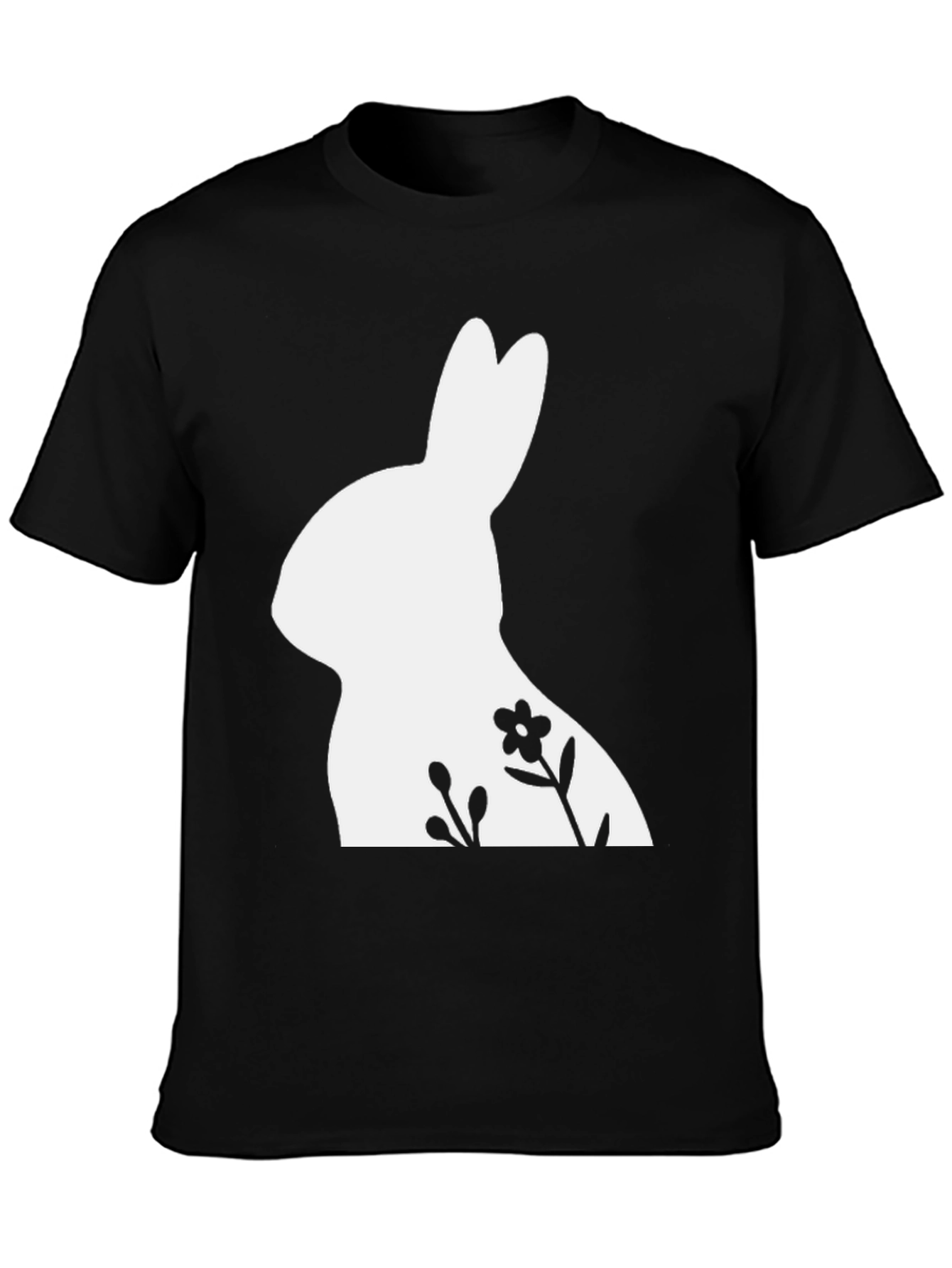 Bunny Floral Graphic Tee - Easter Shirt