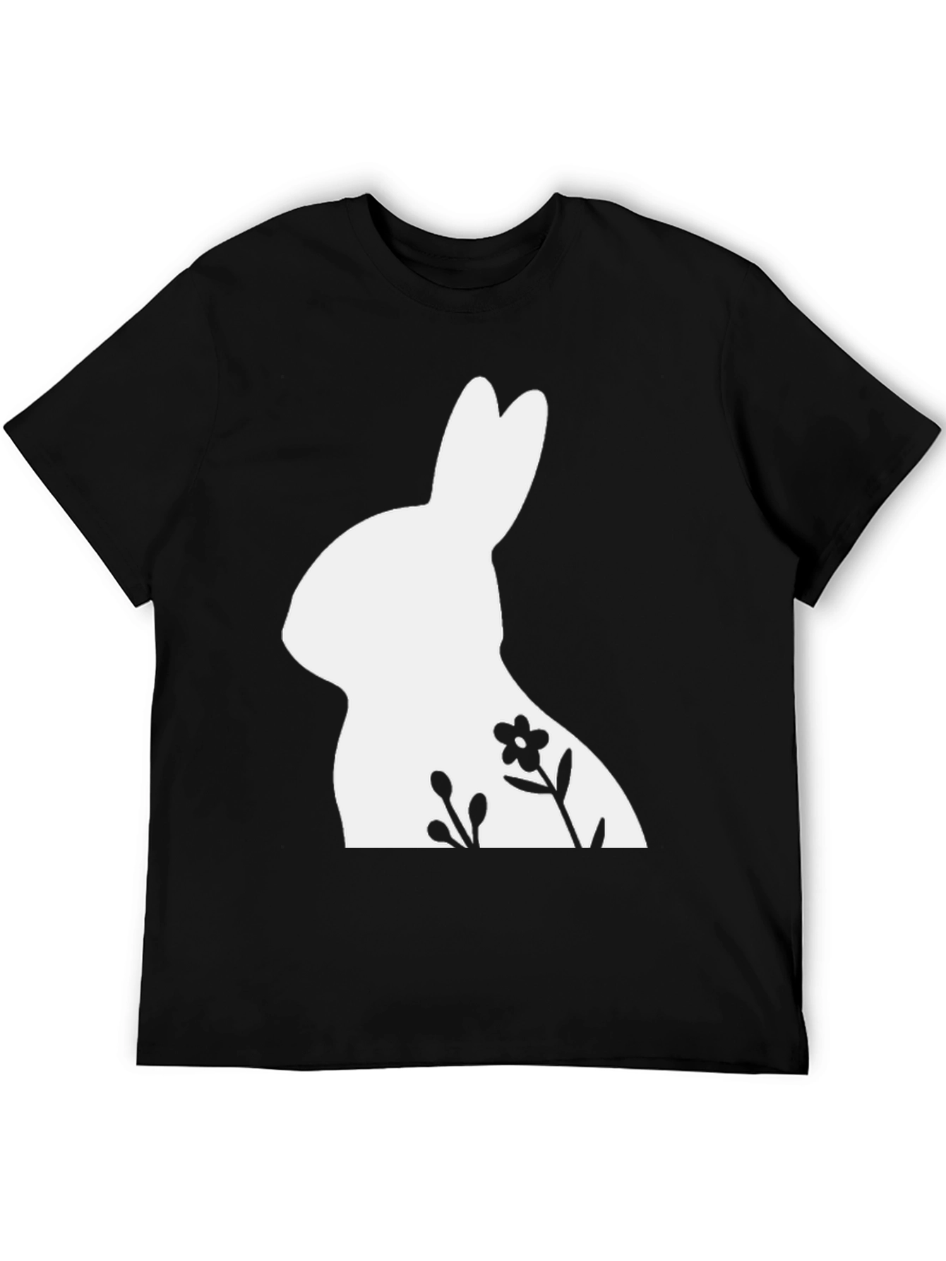 Bunny Floral Graphic Tee - Easter Shirt