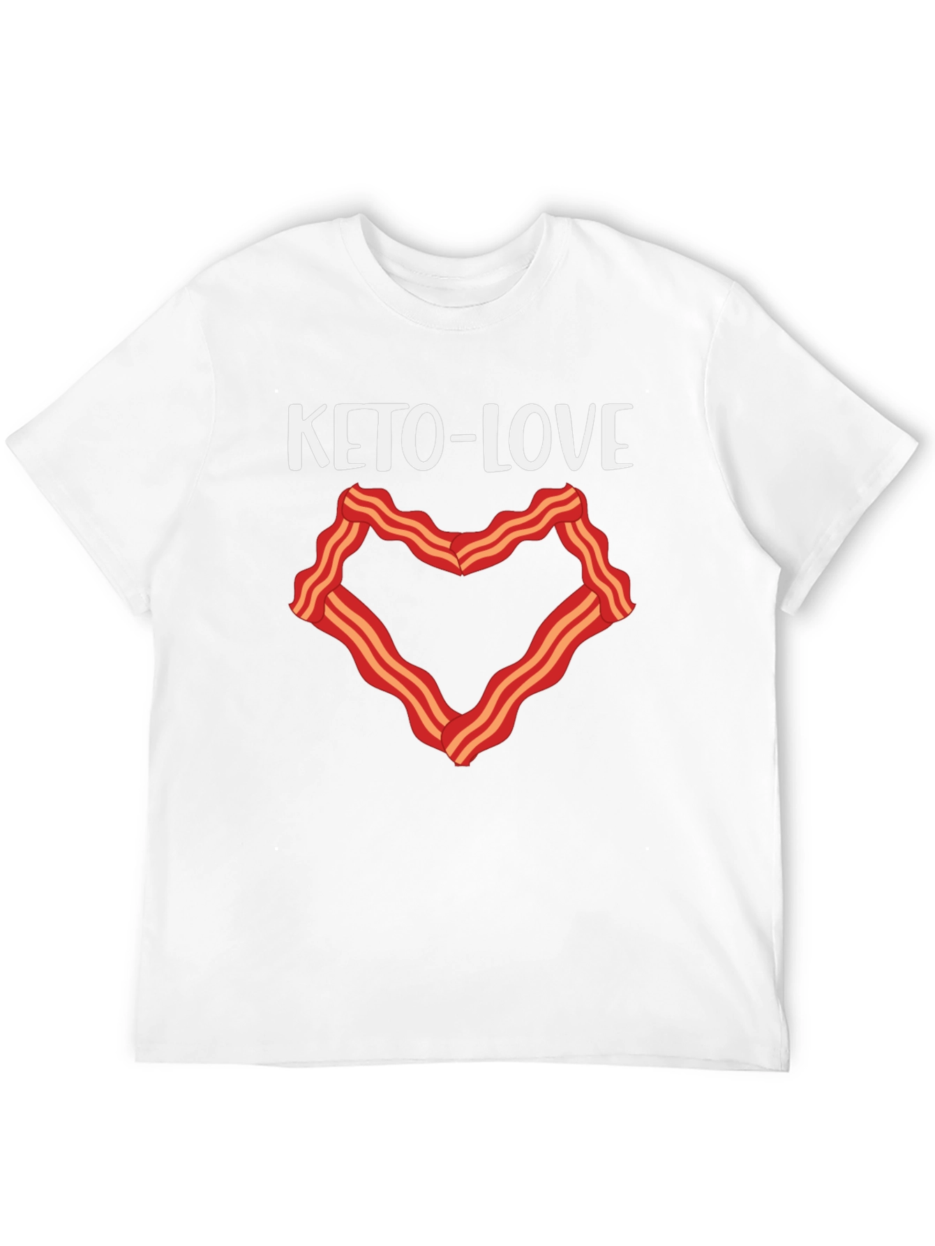 Keto-Love Bacon Heart Graphic T-Shirt