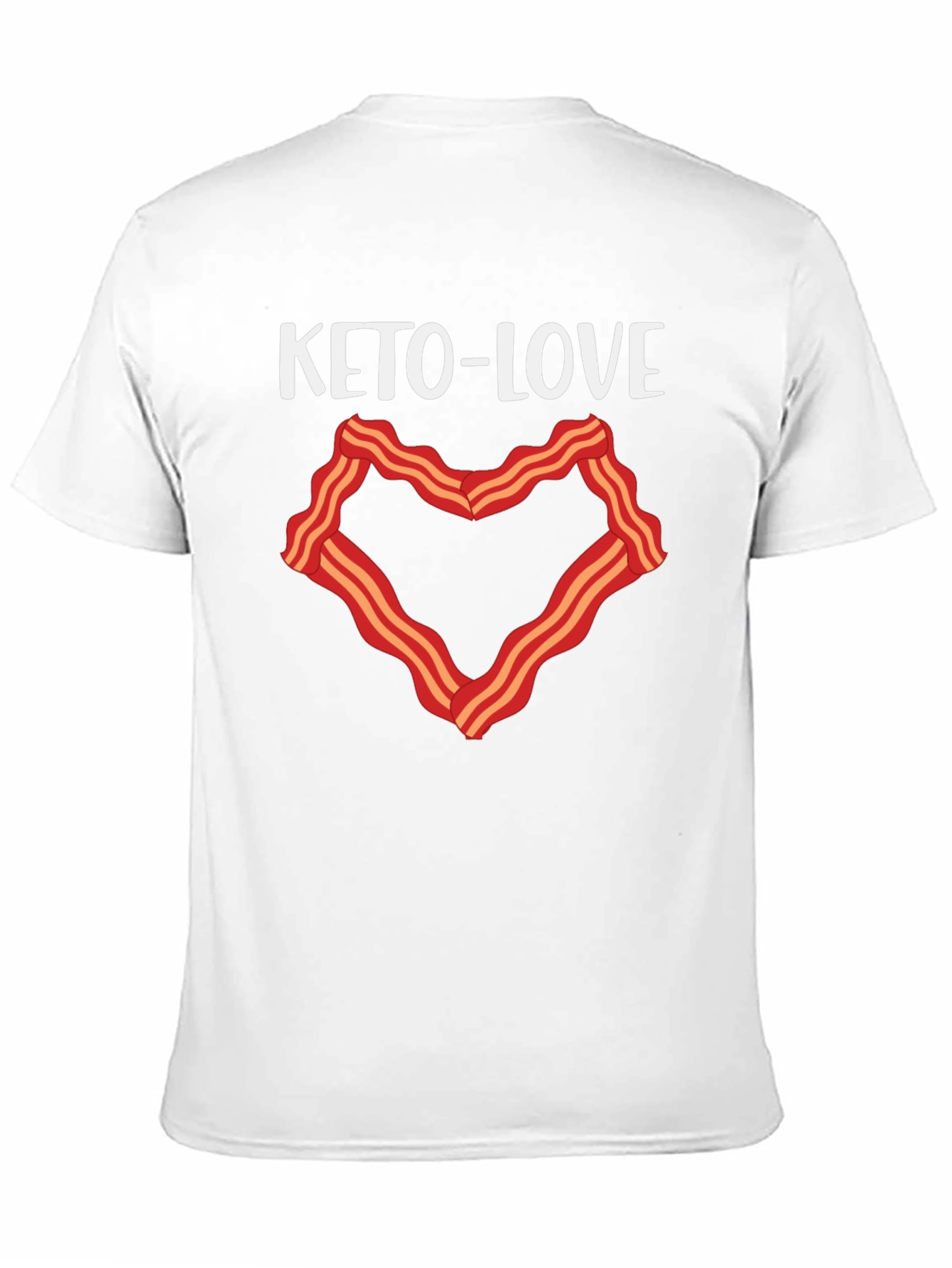 Keto-Love Bacon Heart Graphic T-Shirt