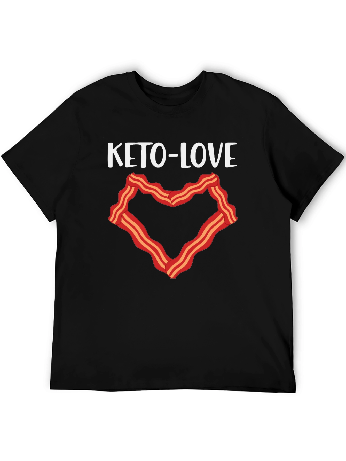 Keto-Love Bacon Heart Graphic T-Shirt