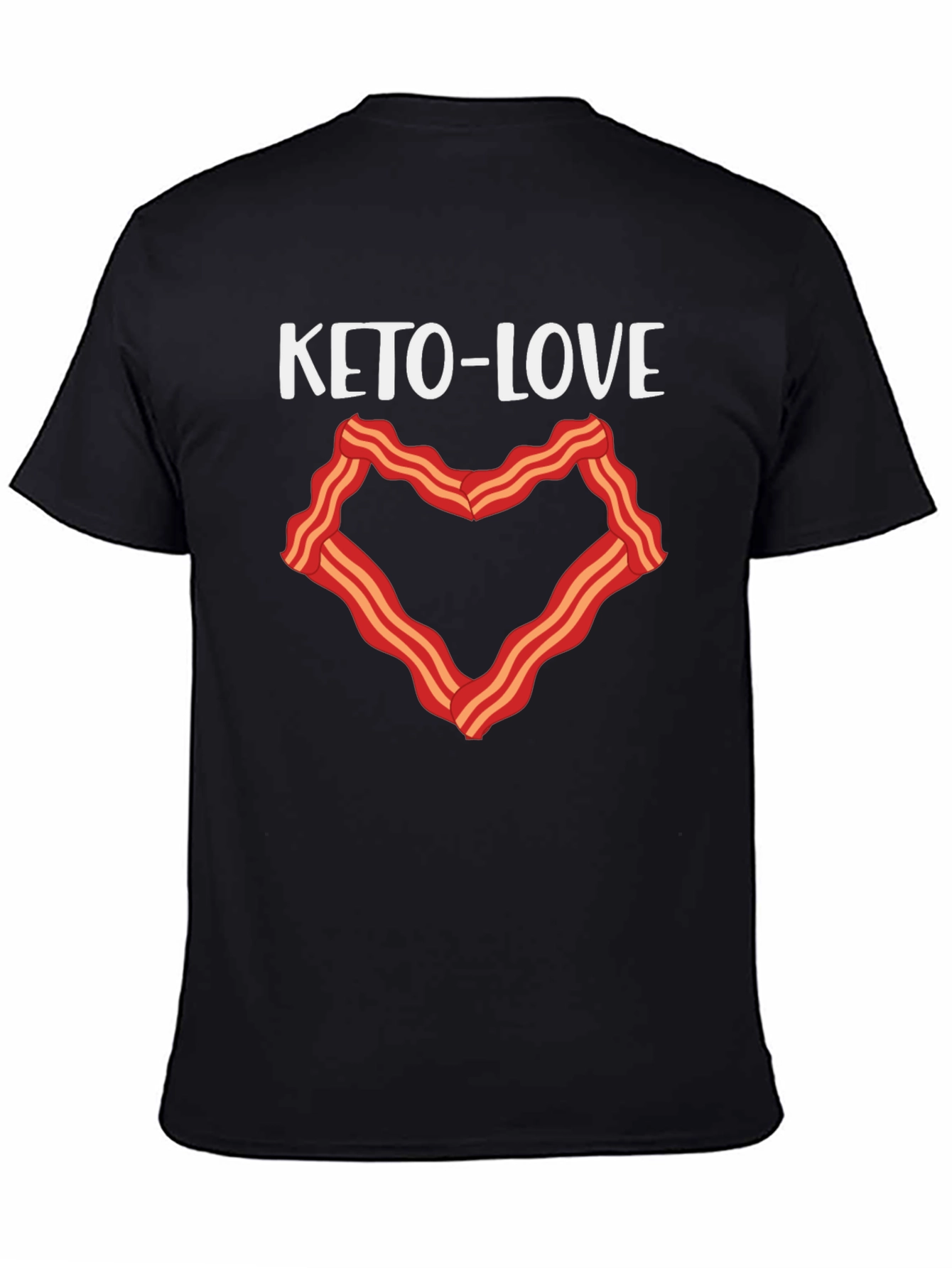 Keto-Love Bacon Heart Graphic T-Shirt