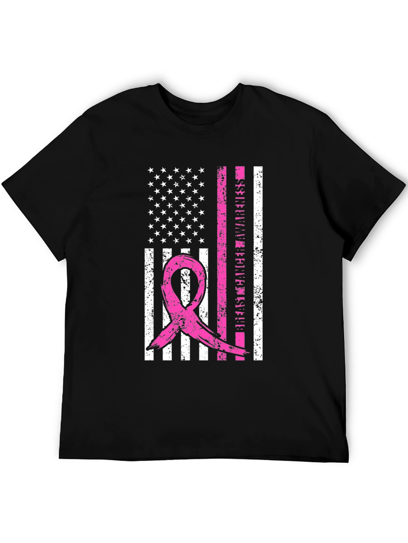Breast Cancer Awareness Flag T-Shirt