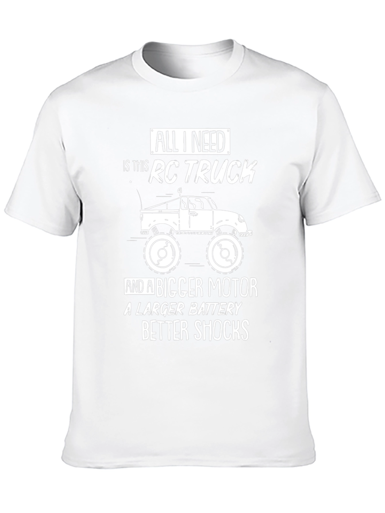 RC Truck Lover T-Shirt - Motor Battery Shocks