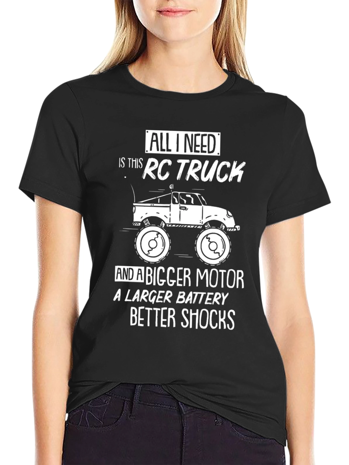 RC Truck Lover T-Shirt - Motor Battery Shocks