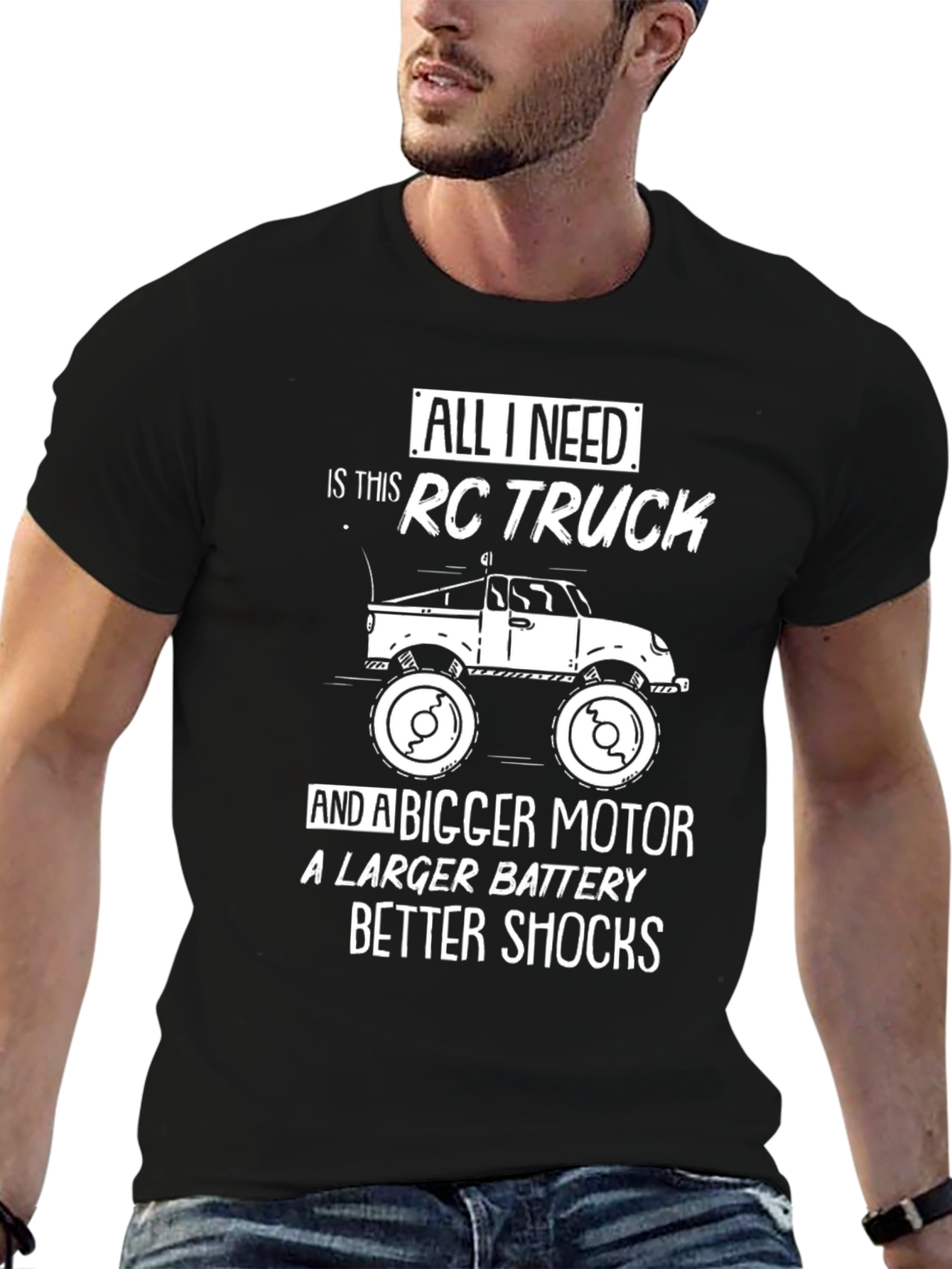 RC Truck Lover T-Shirt - Motor Battery Shocks