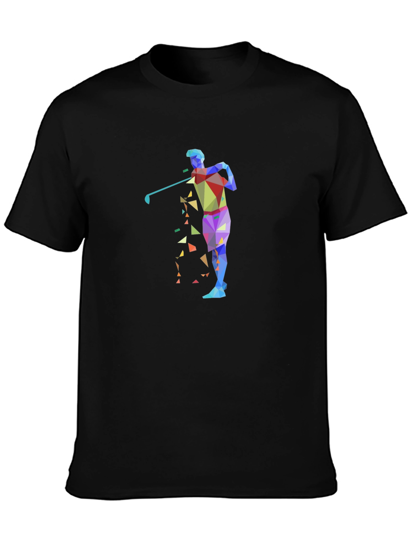Abstract Golf Graphic Black T-Shirt