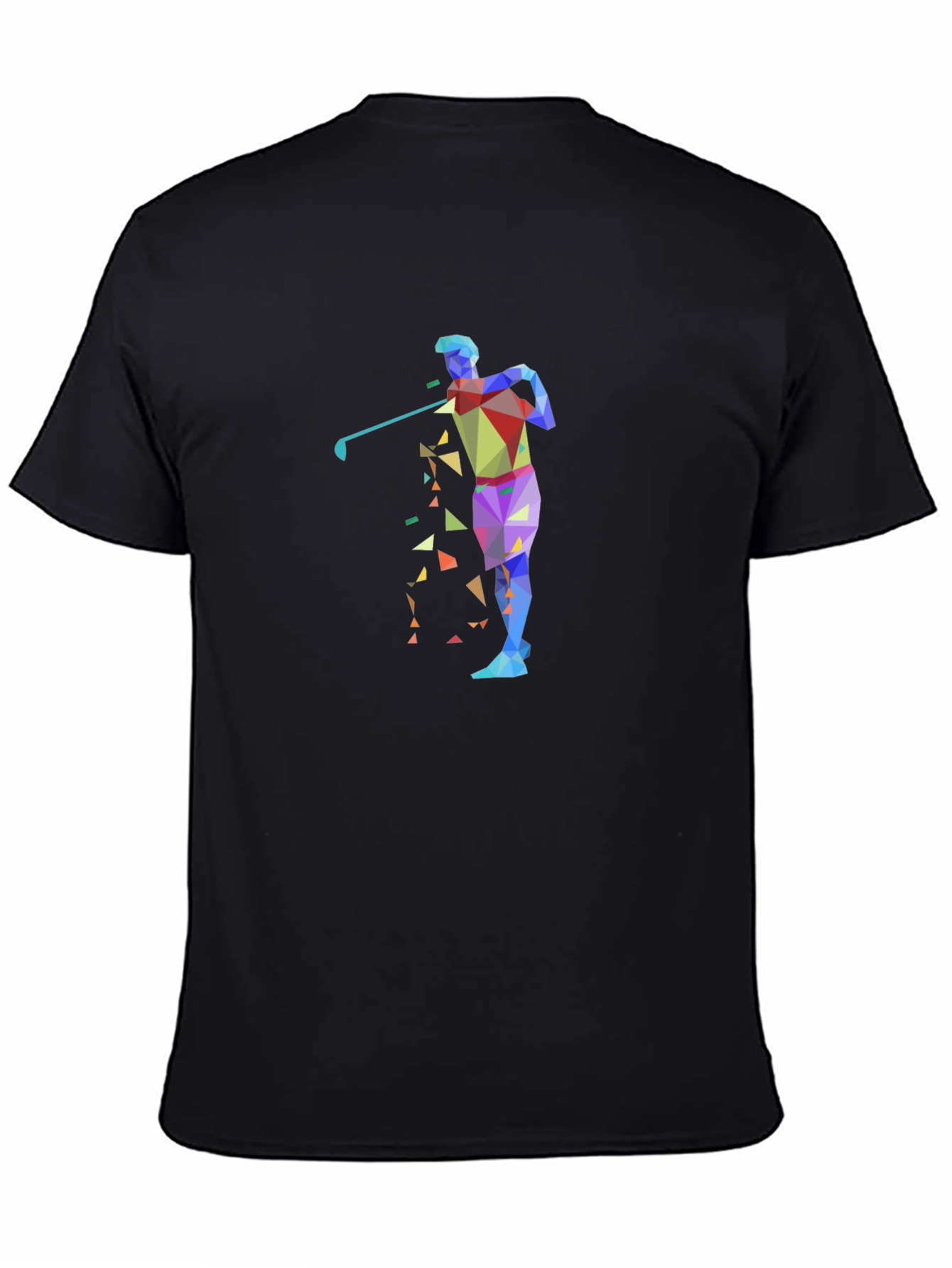 Abstract Golf Graphic Black T-Shirt