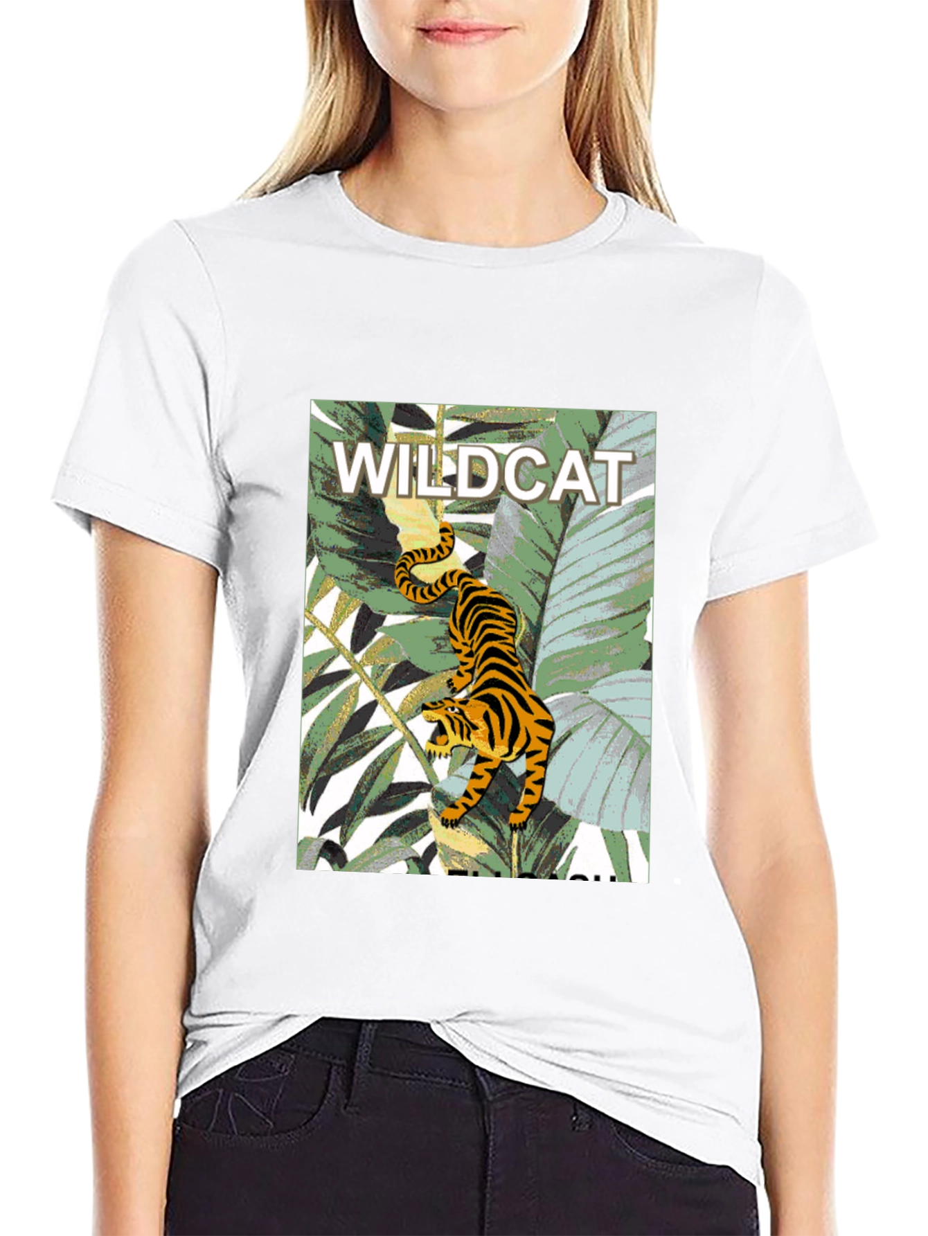 Wildcat Jungle Graphic Tee - Mens Black T-Shirt