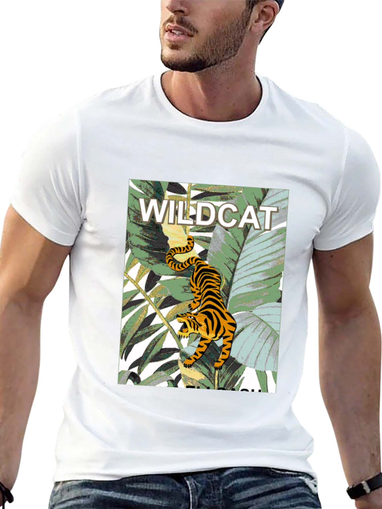 Wildcat Jungle Graphic Tee - Mens Black T-Shirt