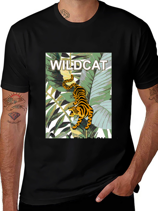 Wildcat Jungle Graphic Tee - Mens Black T-Shirt