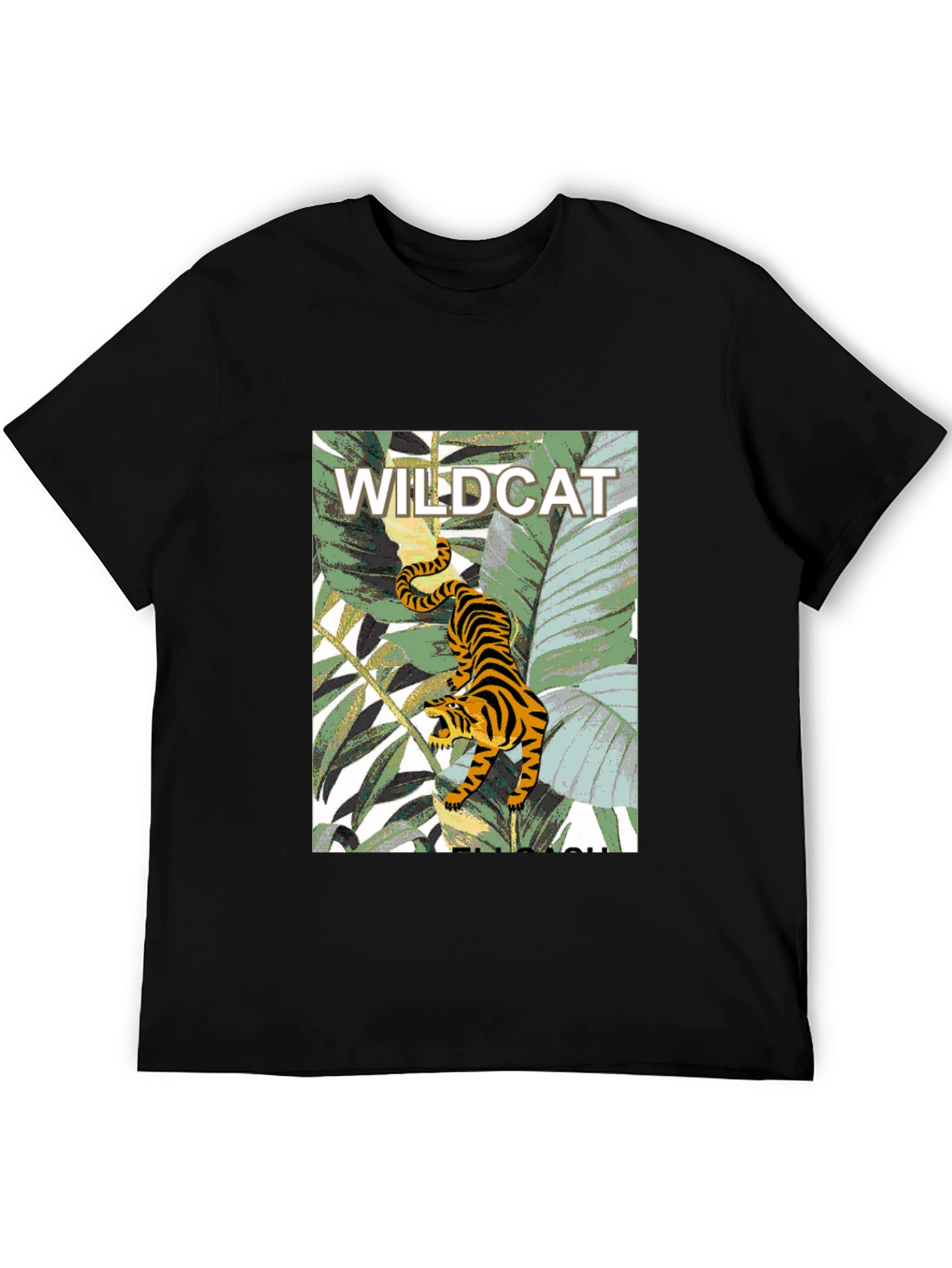 Wildcat Jungle Graphic Tee - Mens Black T-Shirt