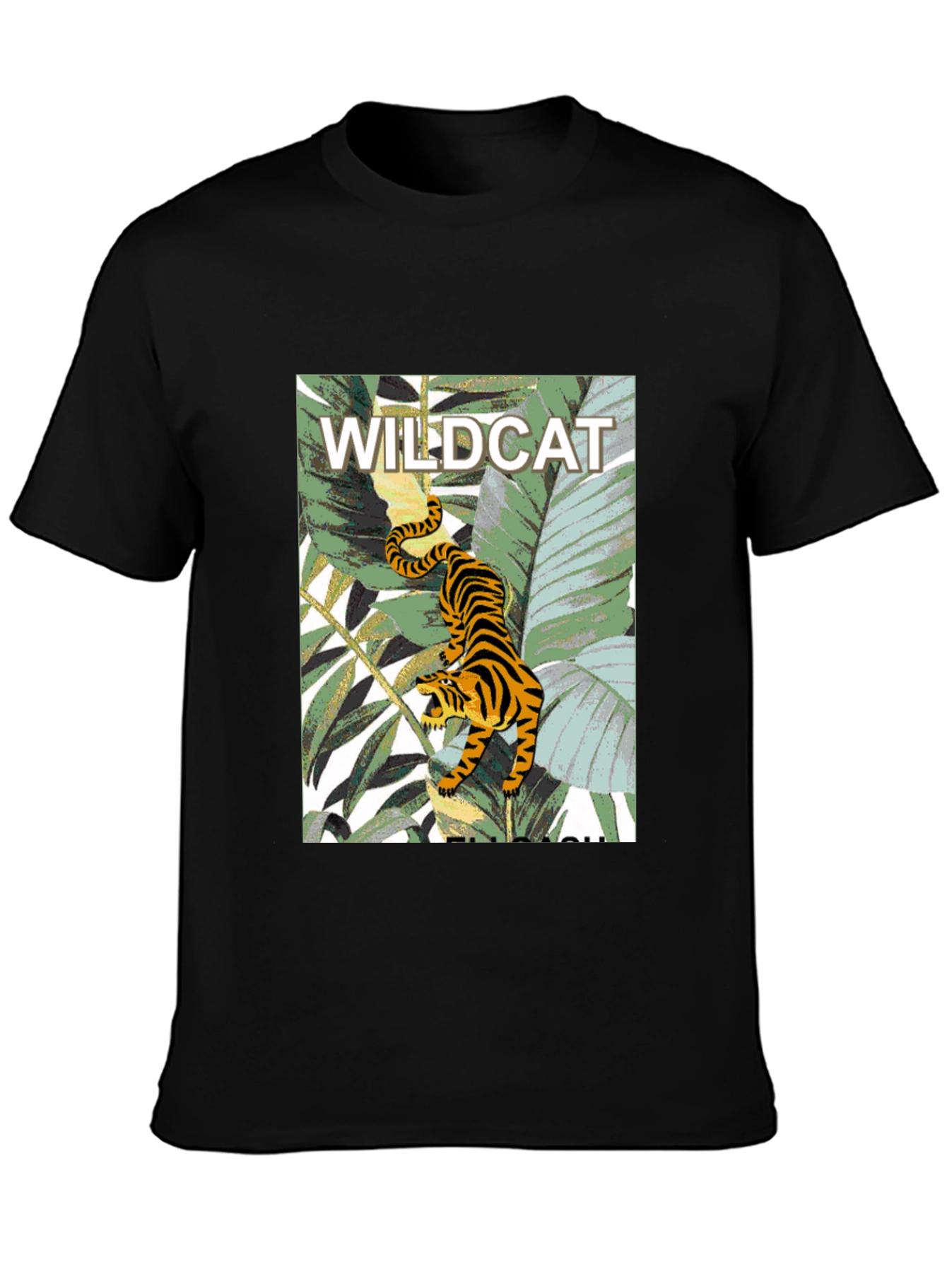 Wildcat Jungle Graphic Tee - Mens Black T-Shirt