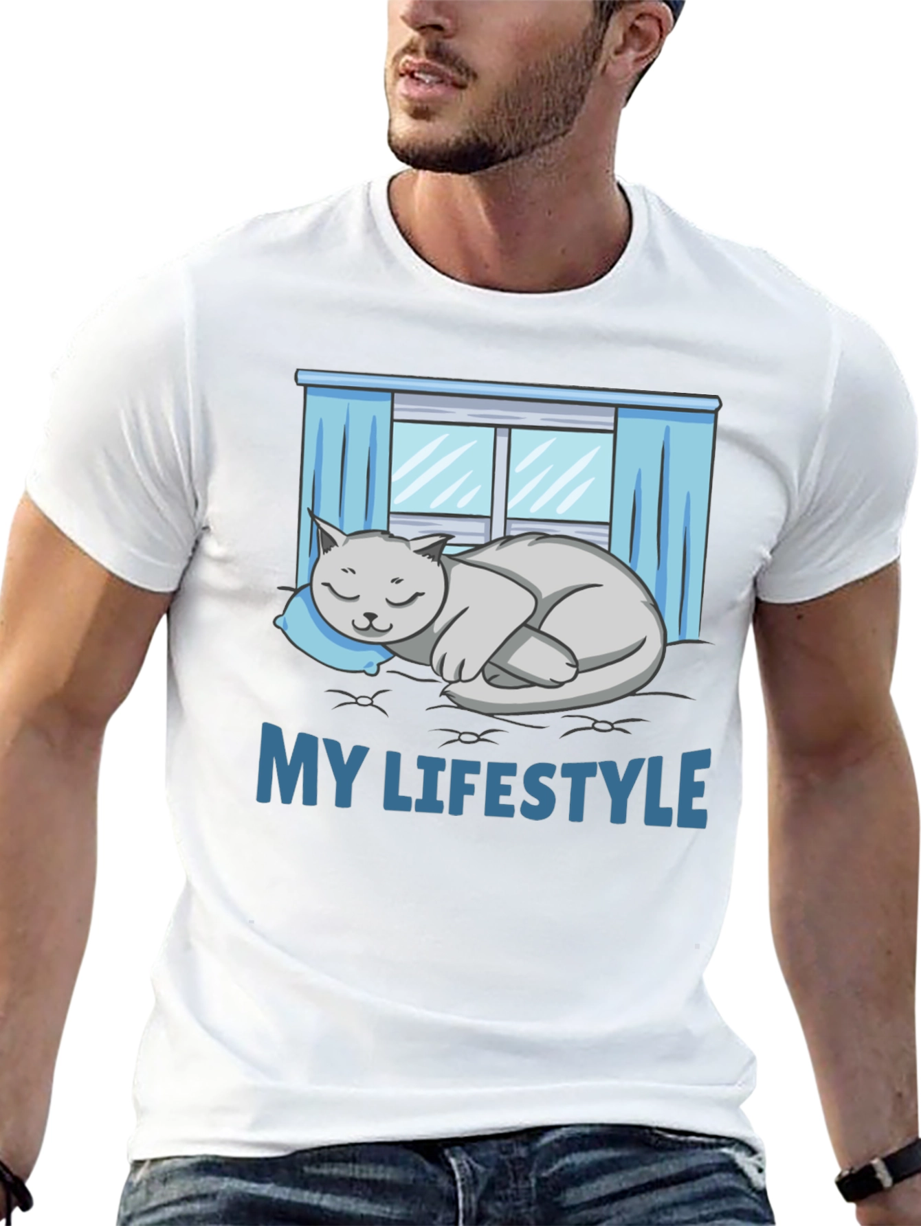 My Lifestyle Cat Nap T-Shirt - Relaxed Fit