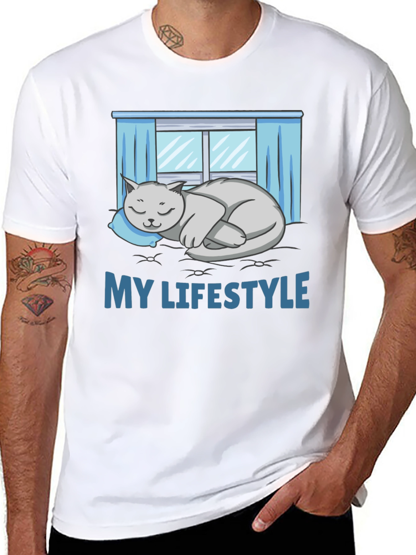 My Lifestyle Cat Nap T-Shirt - Relaxed Fit