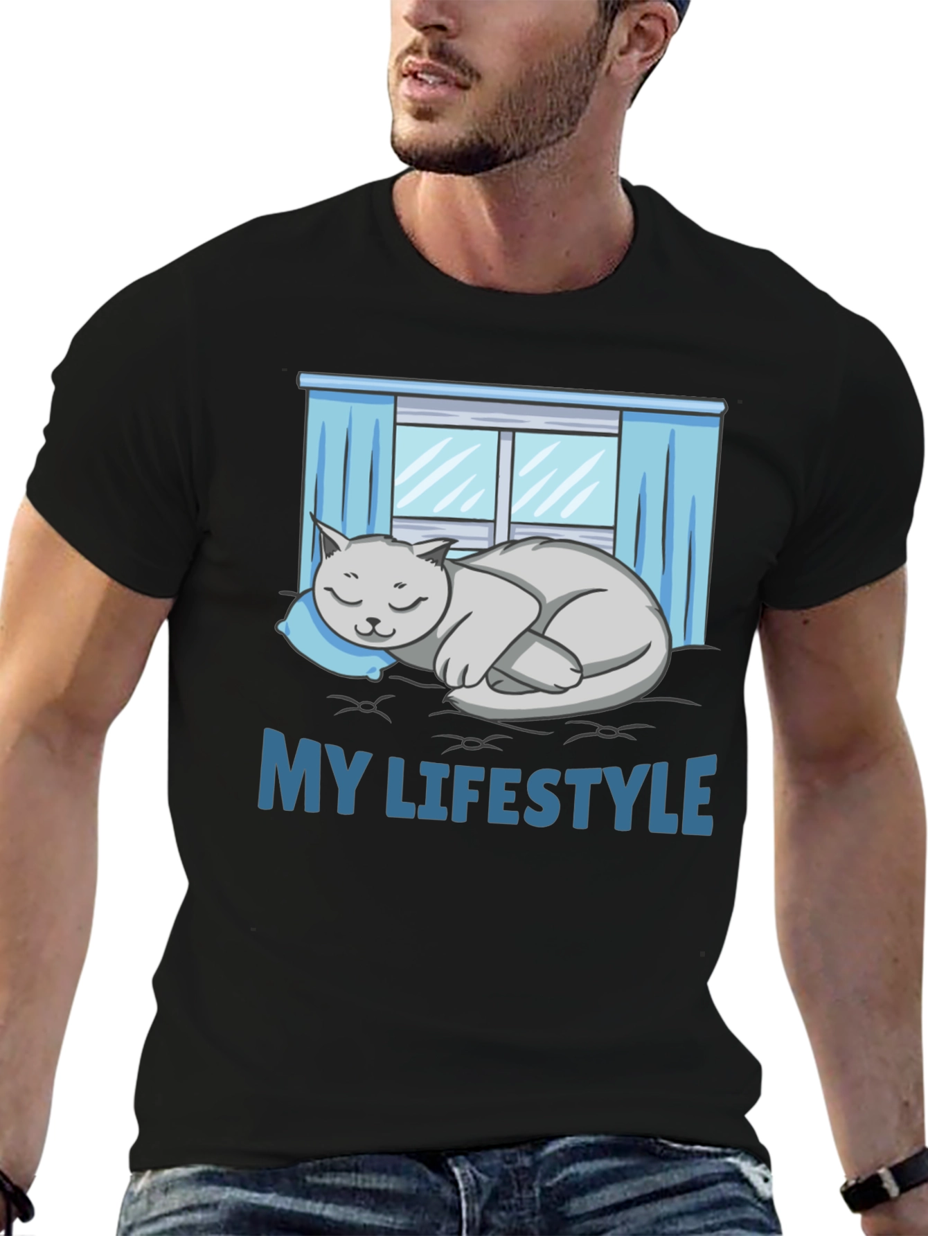 My Lifestyle Cat Nap T-Shirt - Relaxed Fit